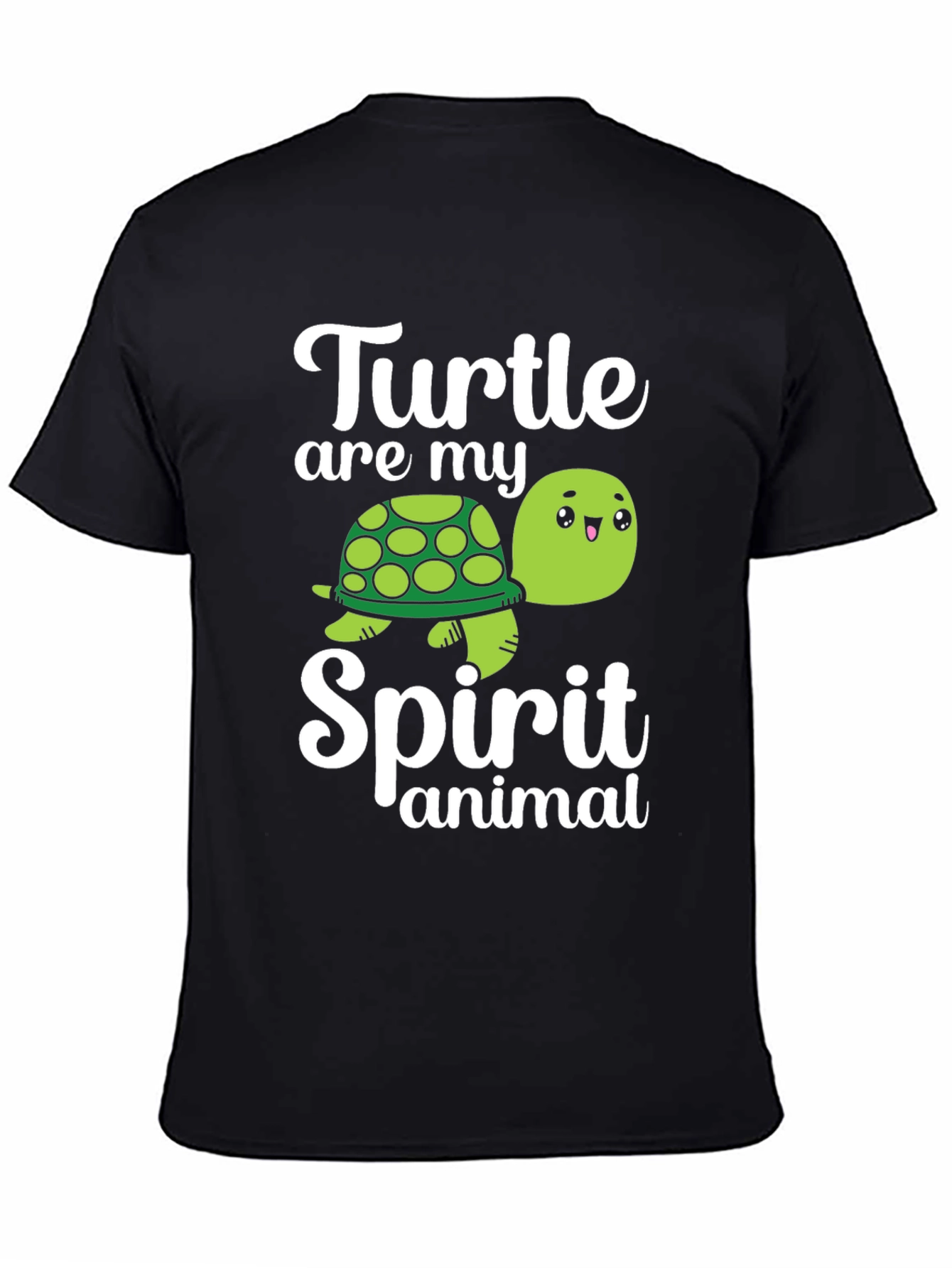Turtle Spirit Animal Graphic T-Shirt - Black