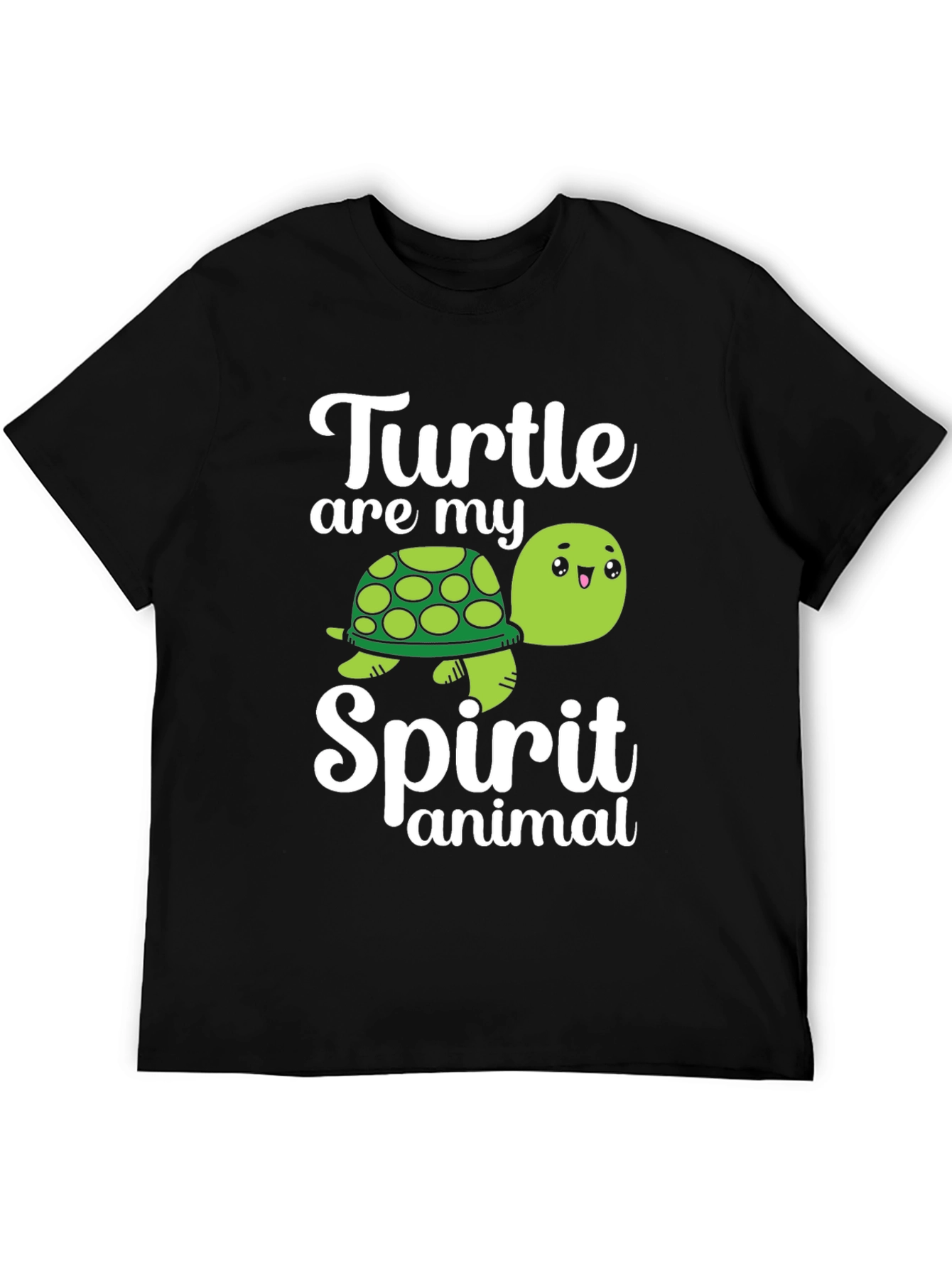 Turtle Spirit Animal Graphic T-Shirt - Black
