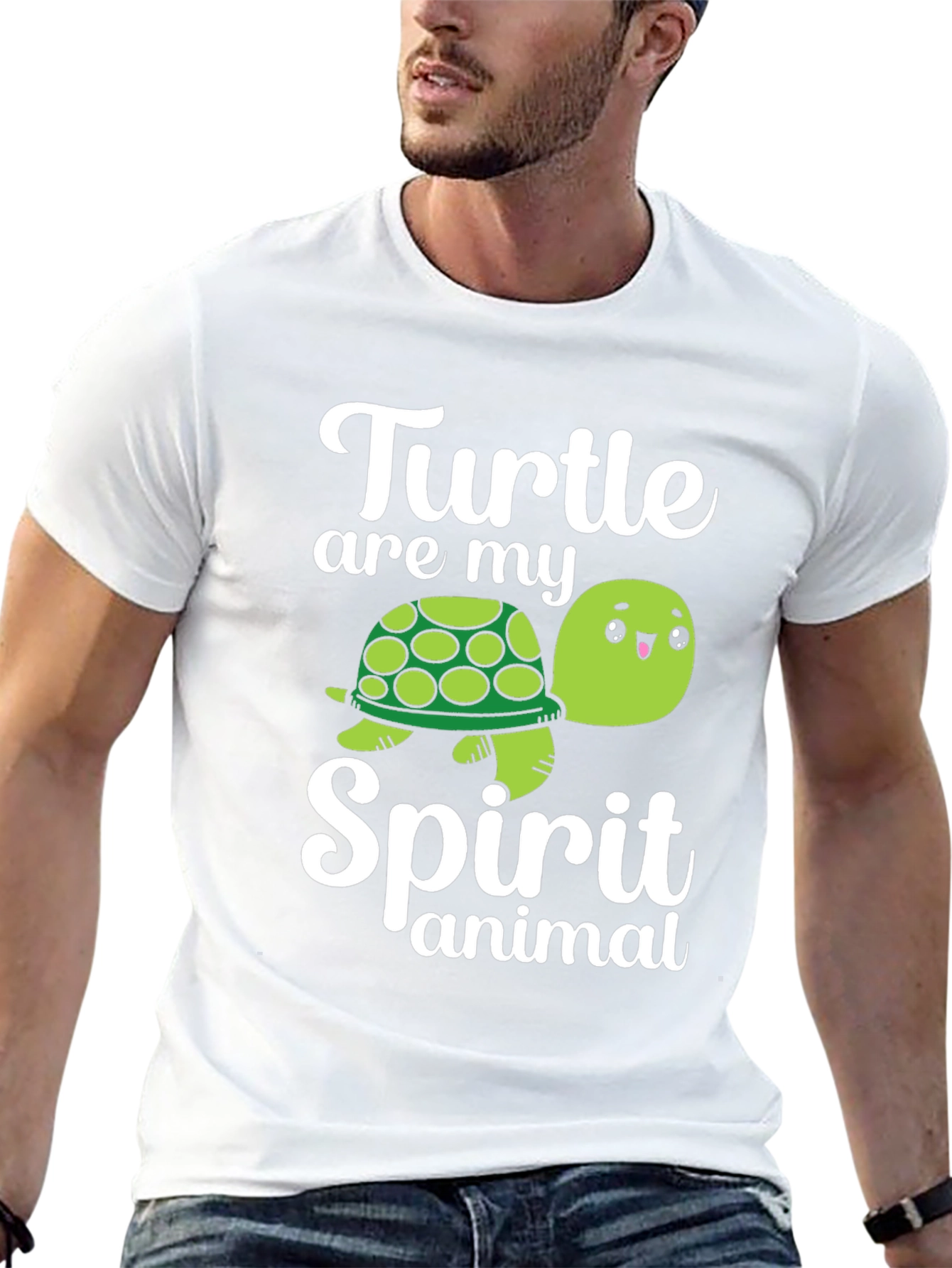 Turtle Spirit Animal Graphic T-Shirt - Black