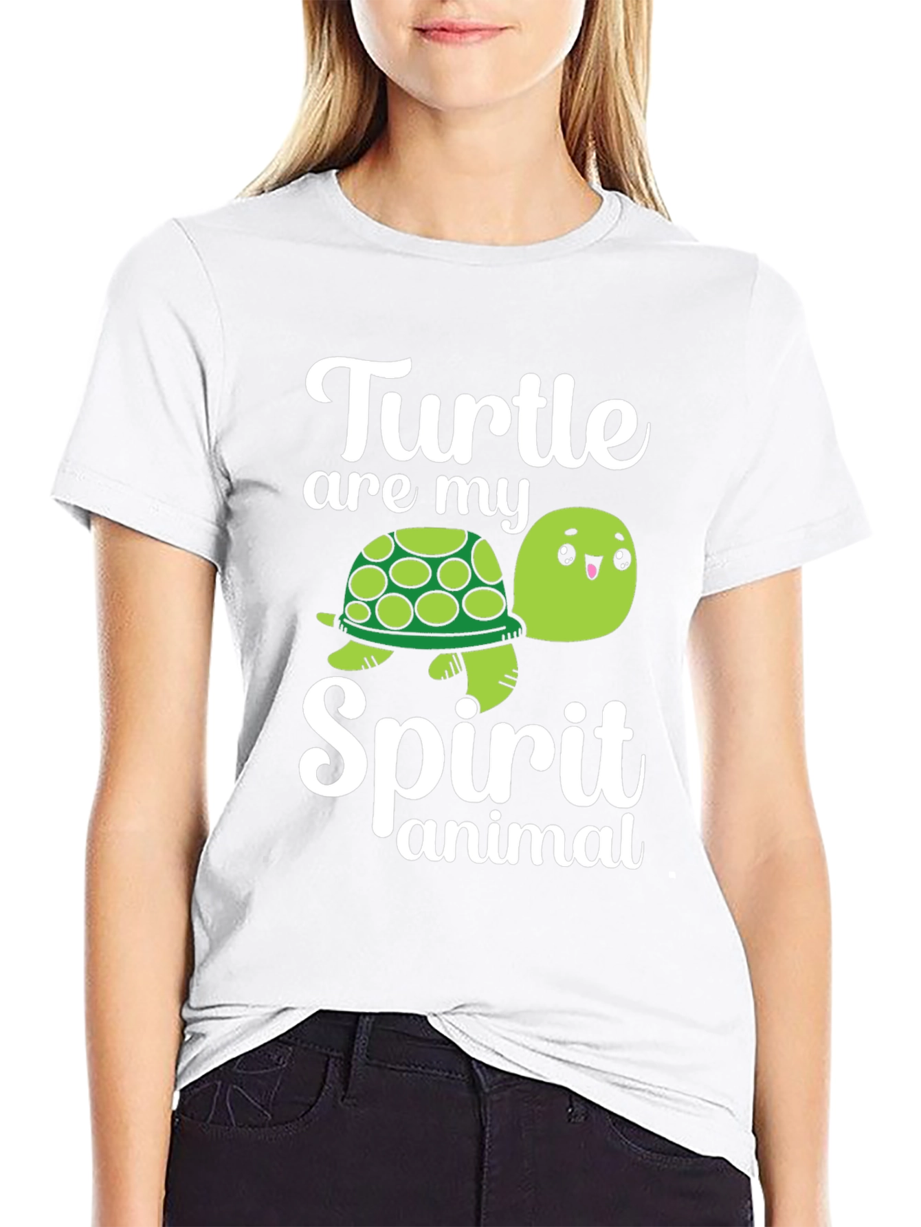 Turtle Spirit Animal Graphic T-Shirt - Black