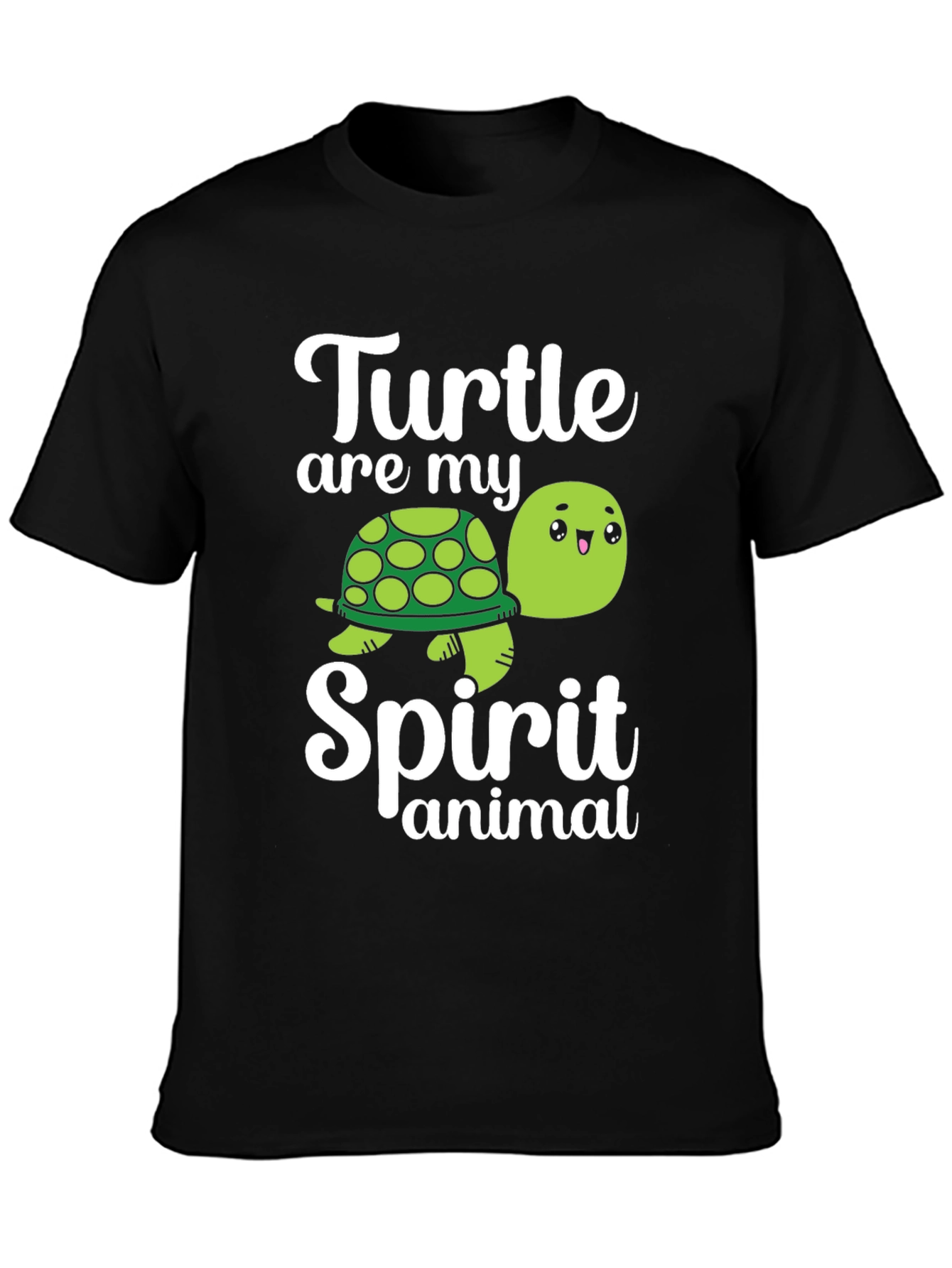 Turtle Spirit Animal Graphic T-Shirt - Black
