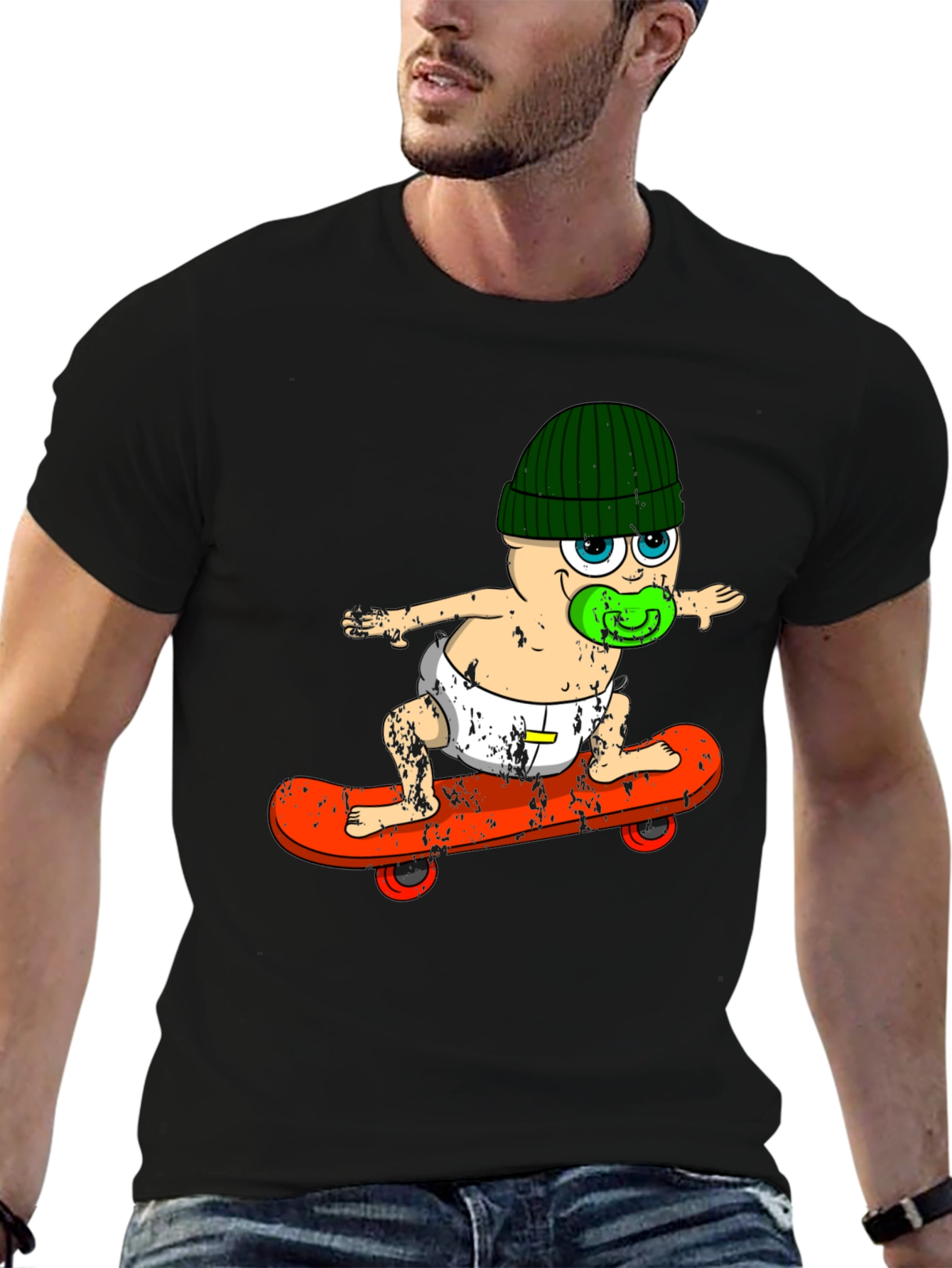 Baby Skateboarder T-Shirt - Cool Graphic Tee