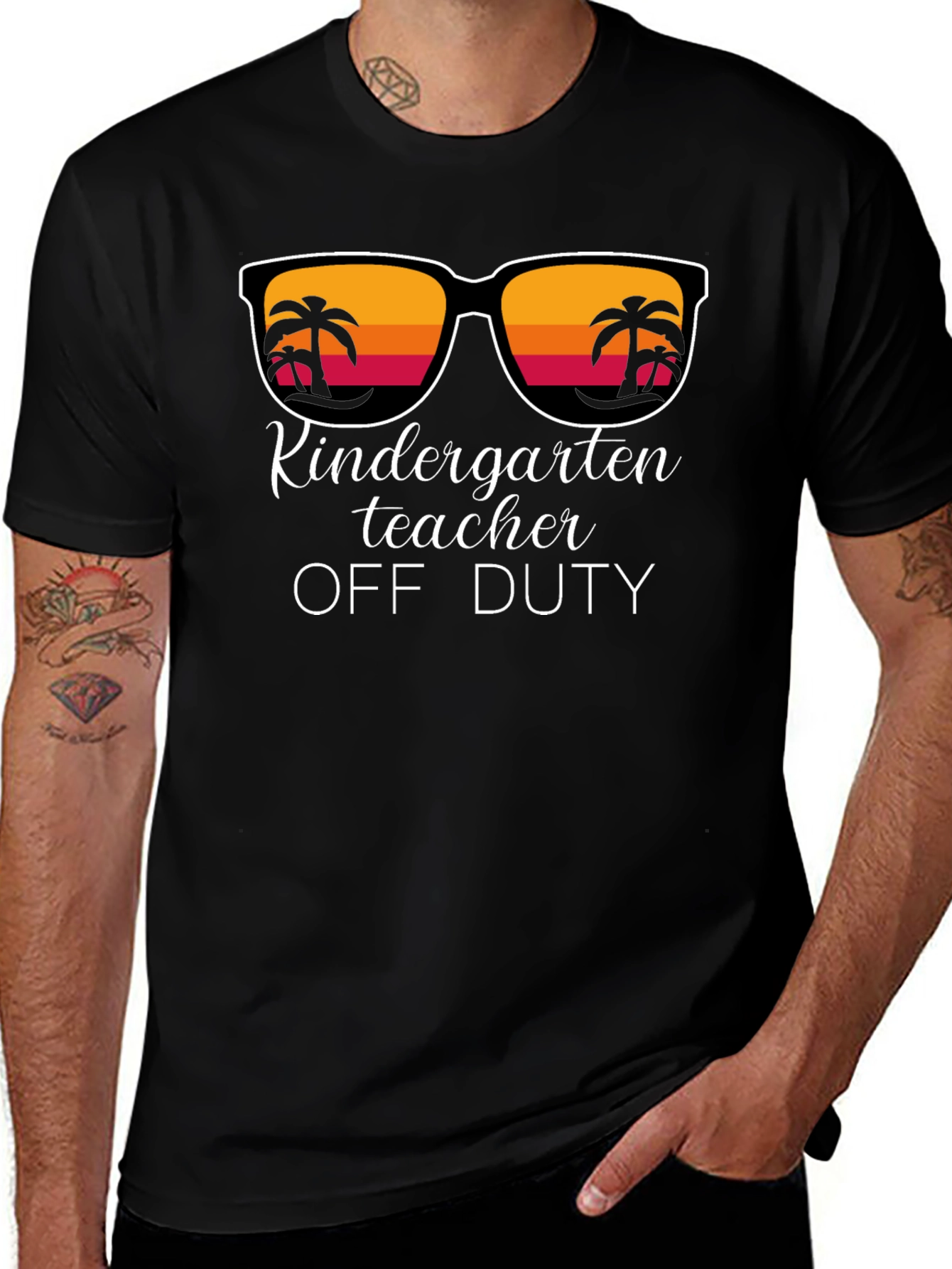 Kindergarten Teacher Off Duty Black T-Shirt