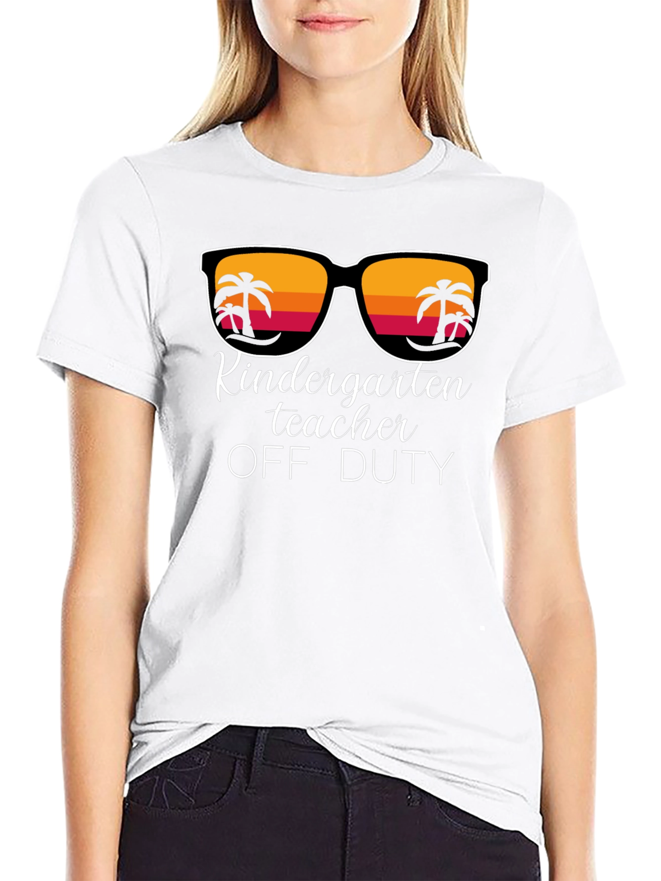 Kindergarten Teacher Off Duty Black T-Shirt