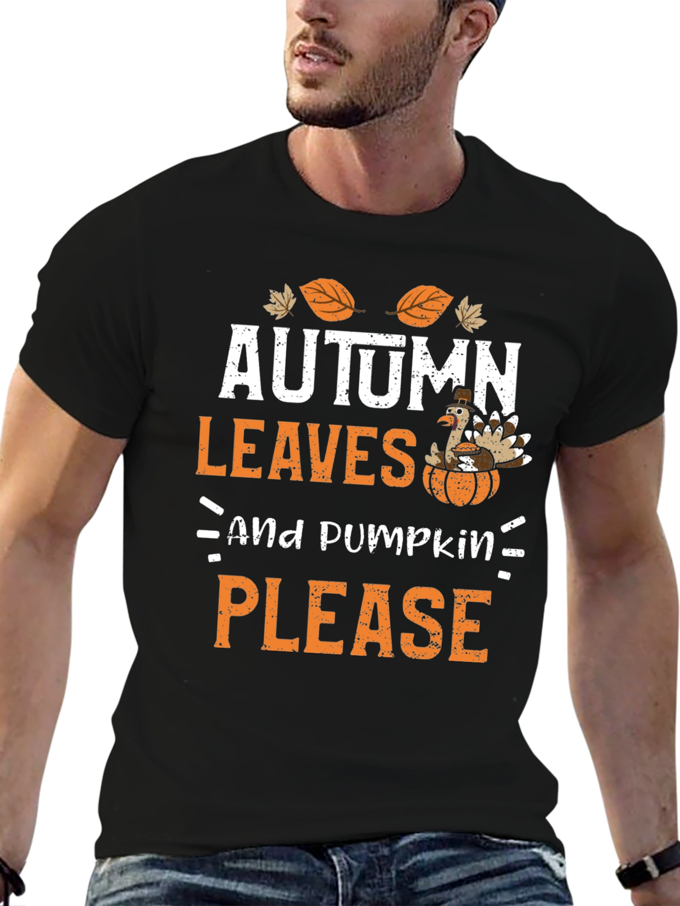 Autumn Leaves & Pumpkin Please Graphic Tee