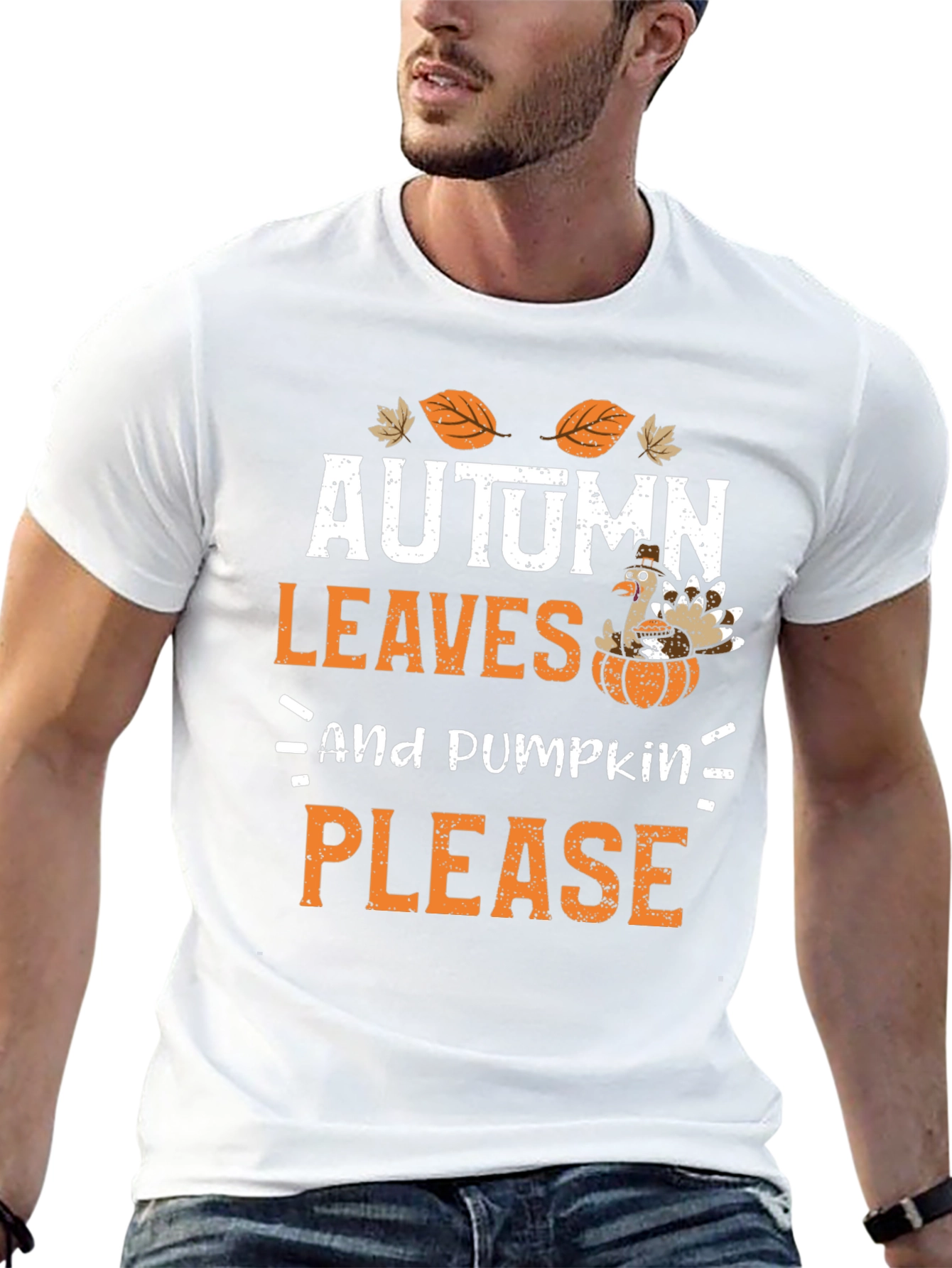 Autumn Leaves & Pumpkin Please Graphic Tee