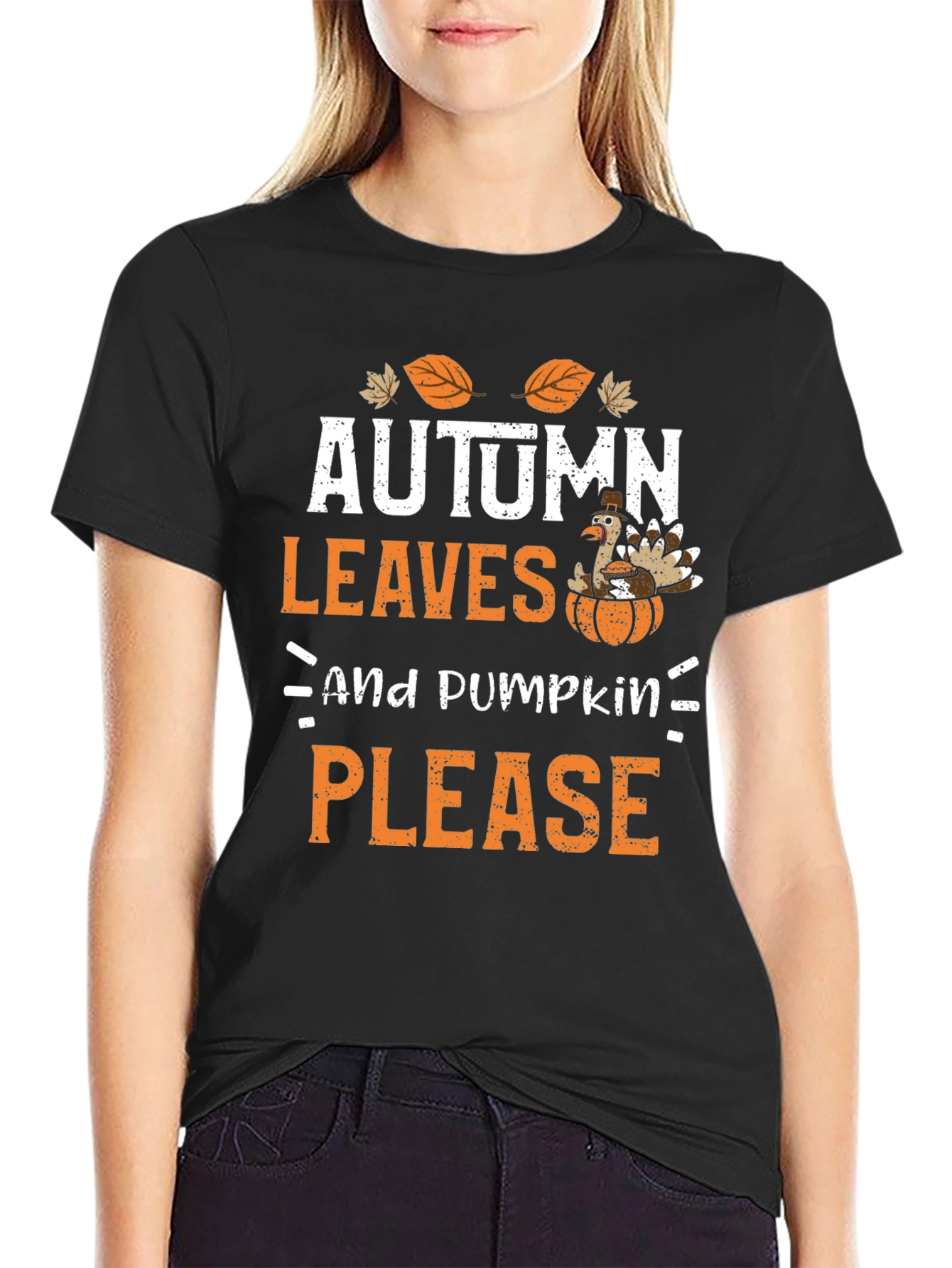 Autumn Leaves & Pumpkin Please Graphic Tee