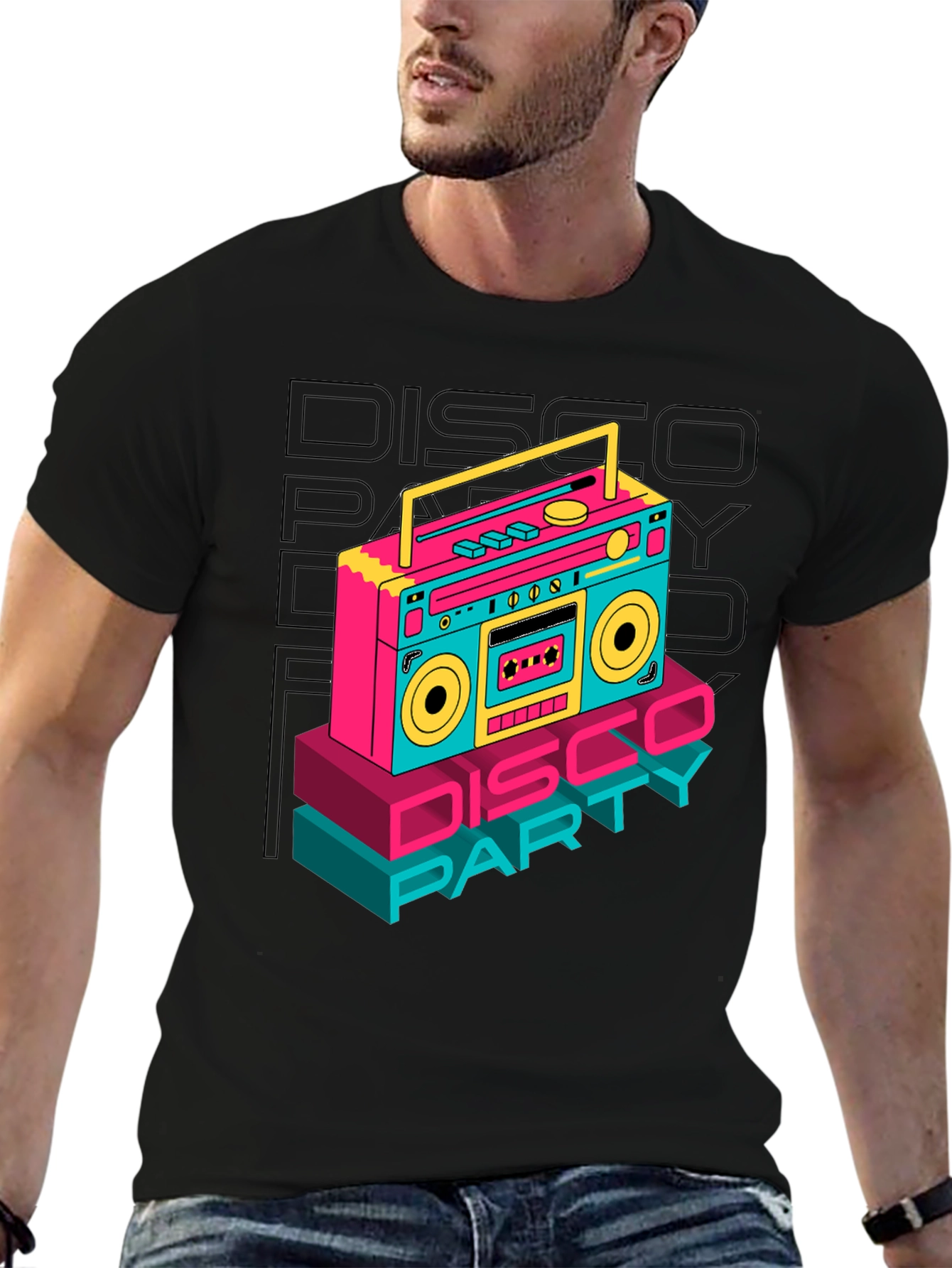 Retro Disco Party Boombox T-Shirt