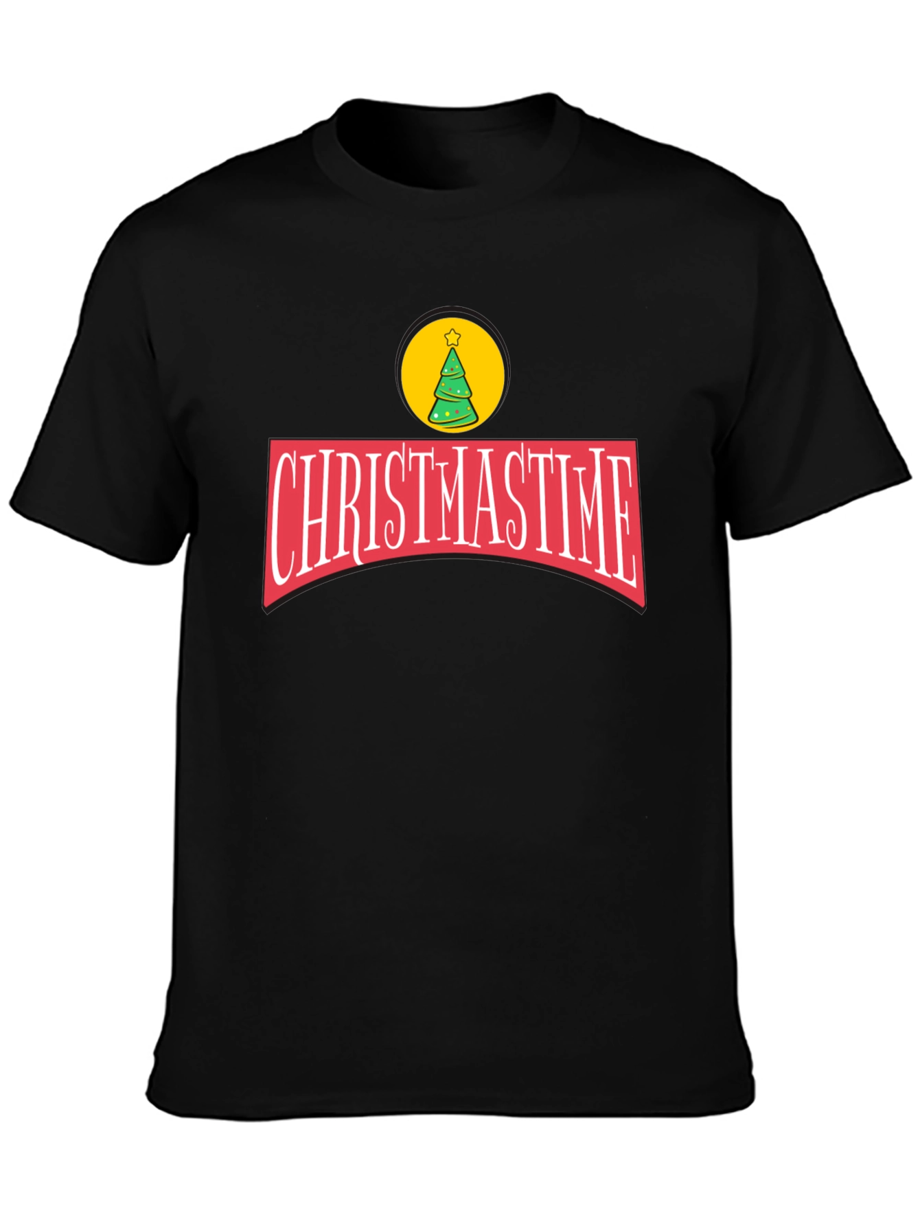 Christmastime Black Graphic Tee
