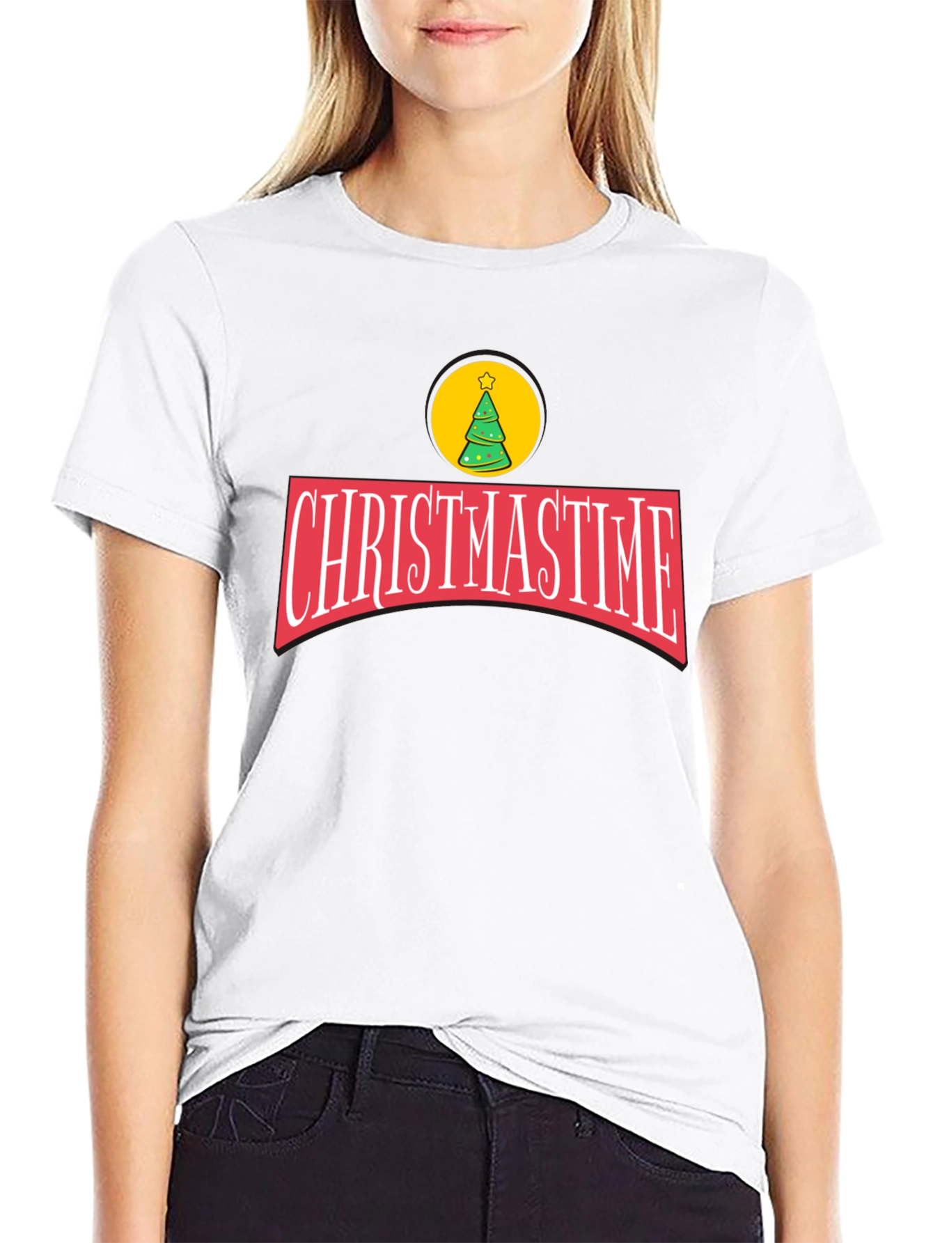 Christmastime Black Graphic Tee