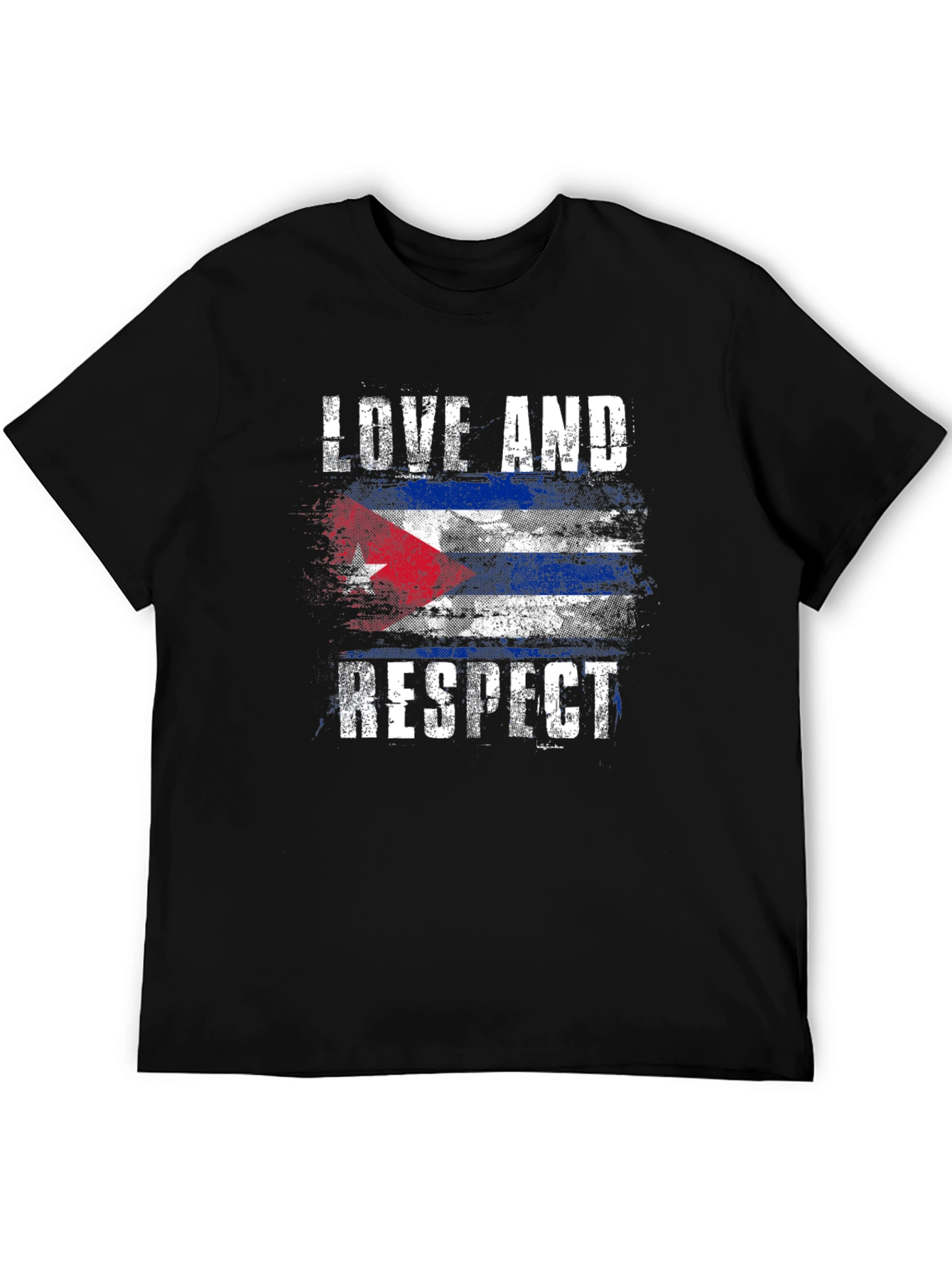 Cuba Flag Love and Respect Graphic T-Shirt