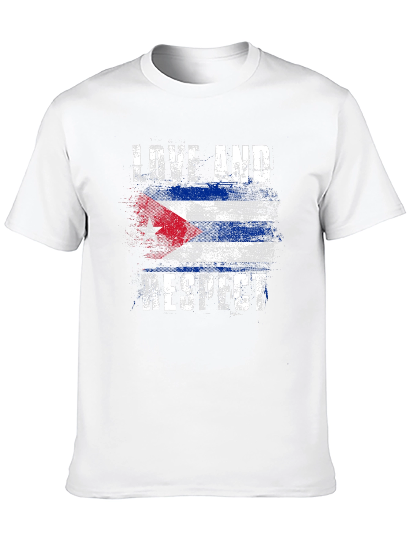 Cuba Flag Love and Respect Graphic T-Shirt