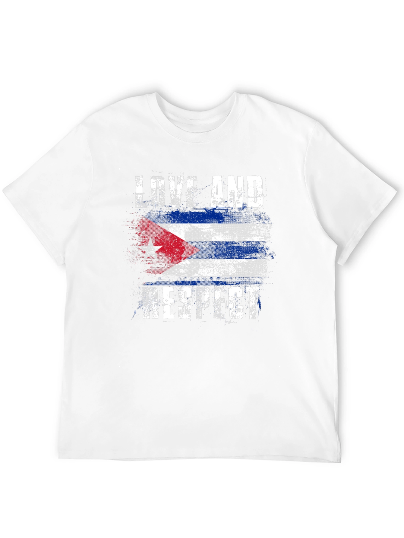 Cuba Flag Love and Respect Graphic T-Shirt