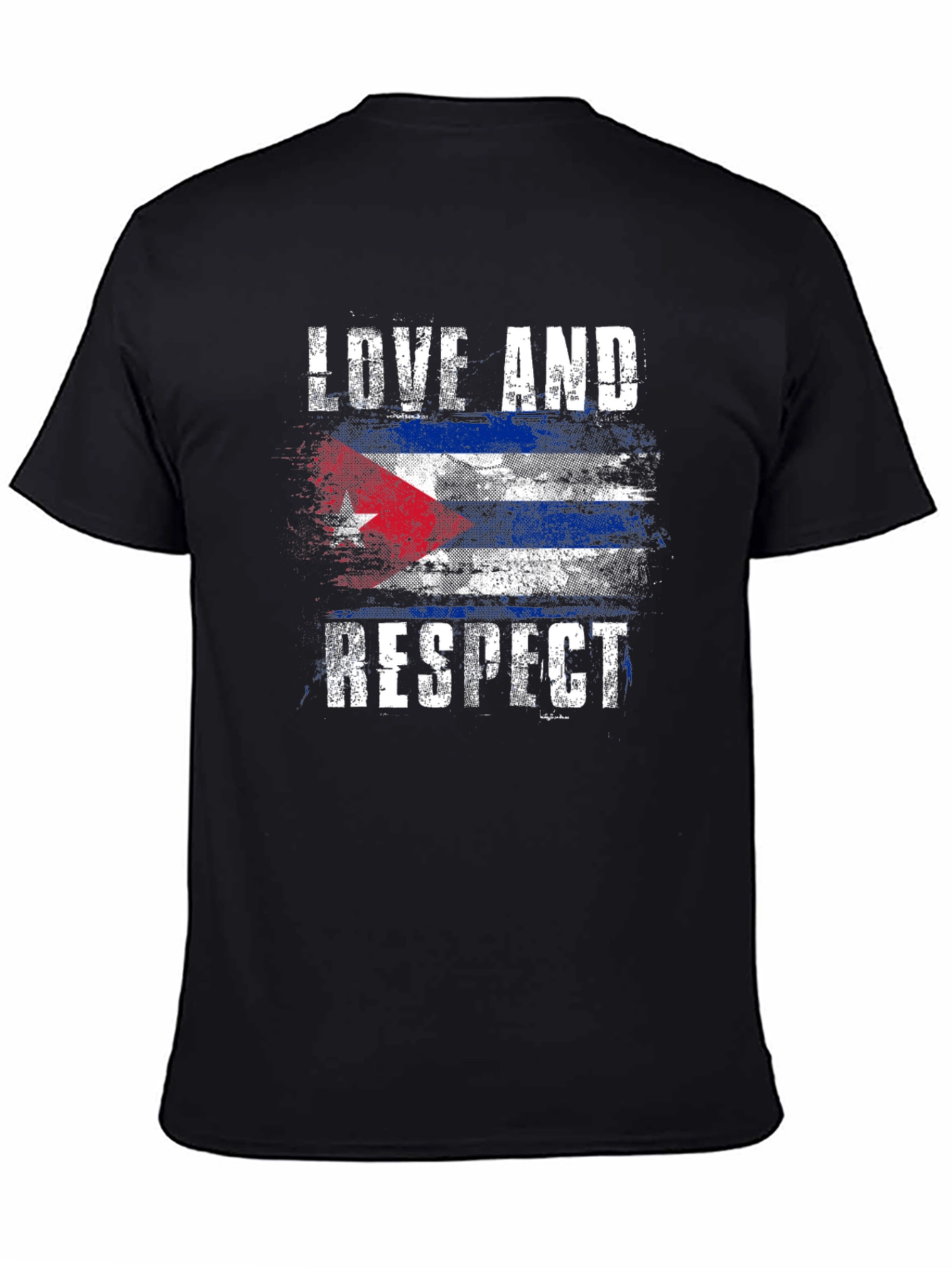 Cuba Flag Love and Respect Graphic T-Shirt