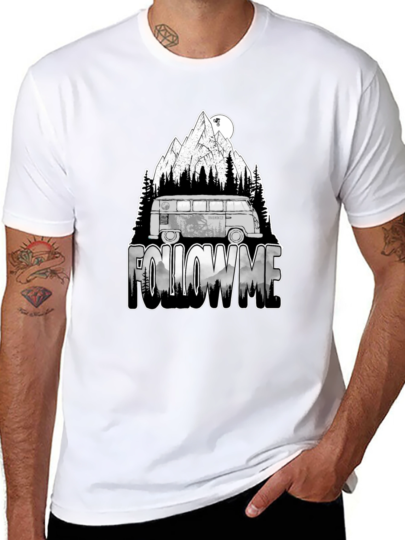 Follow Me Adventure Graphic Tee - Black