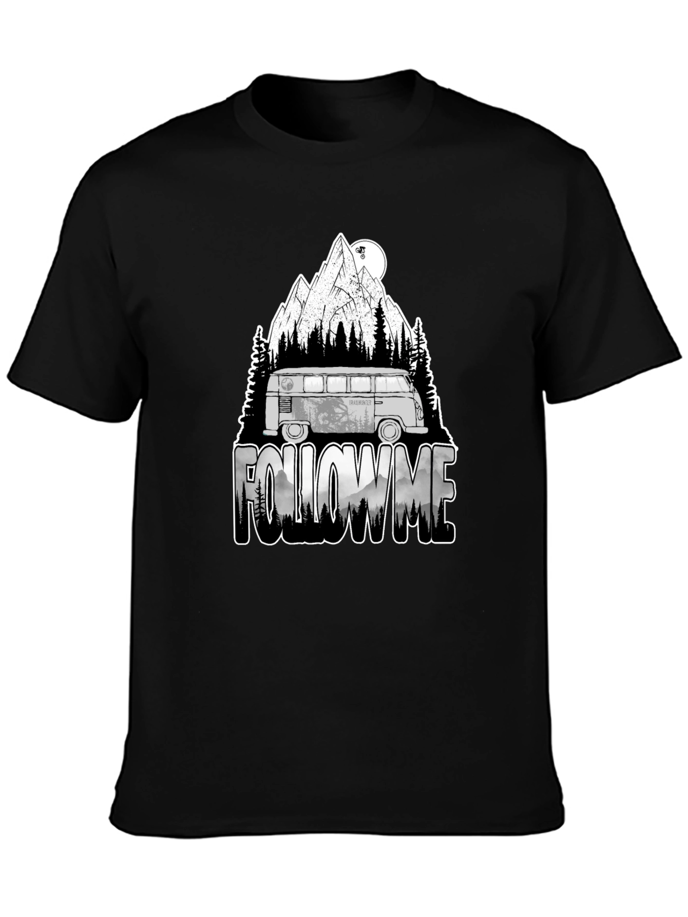 Follow Me Adventure Graphic Tee - Black