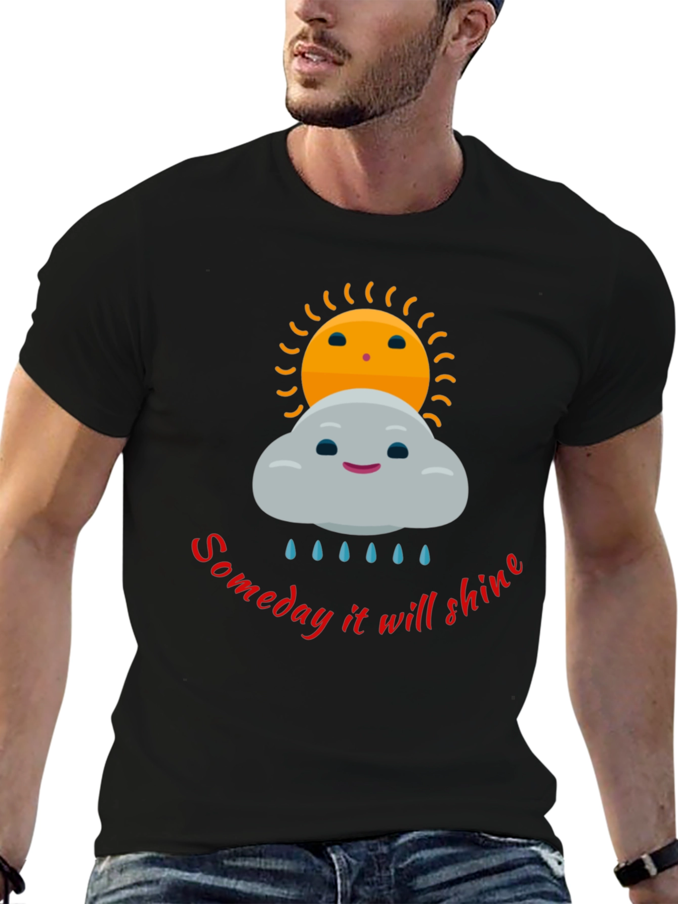 Optimistic Graphic Tee - Someday It Will Shine T-Shirt