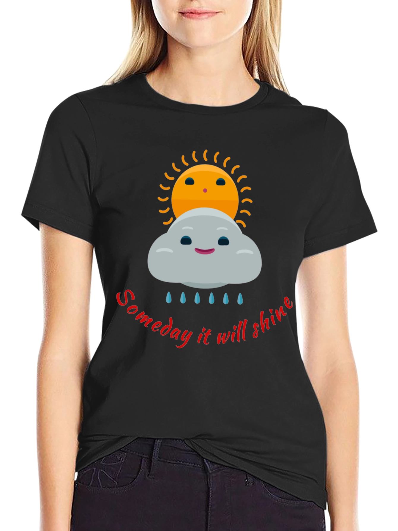 Optimistic Graphic Tee - Someday It Will Shine T-Shirt