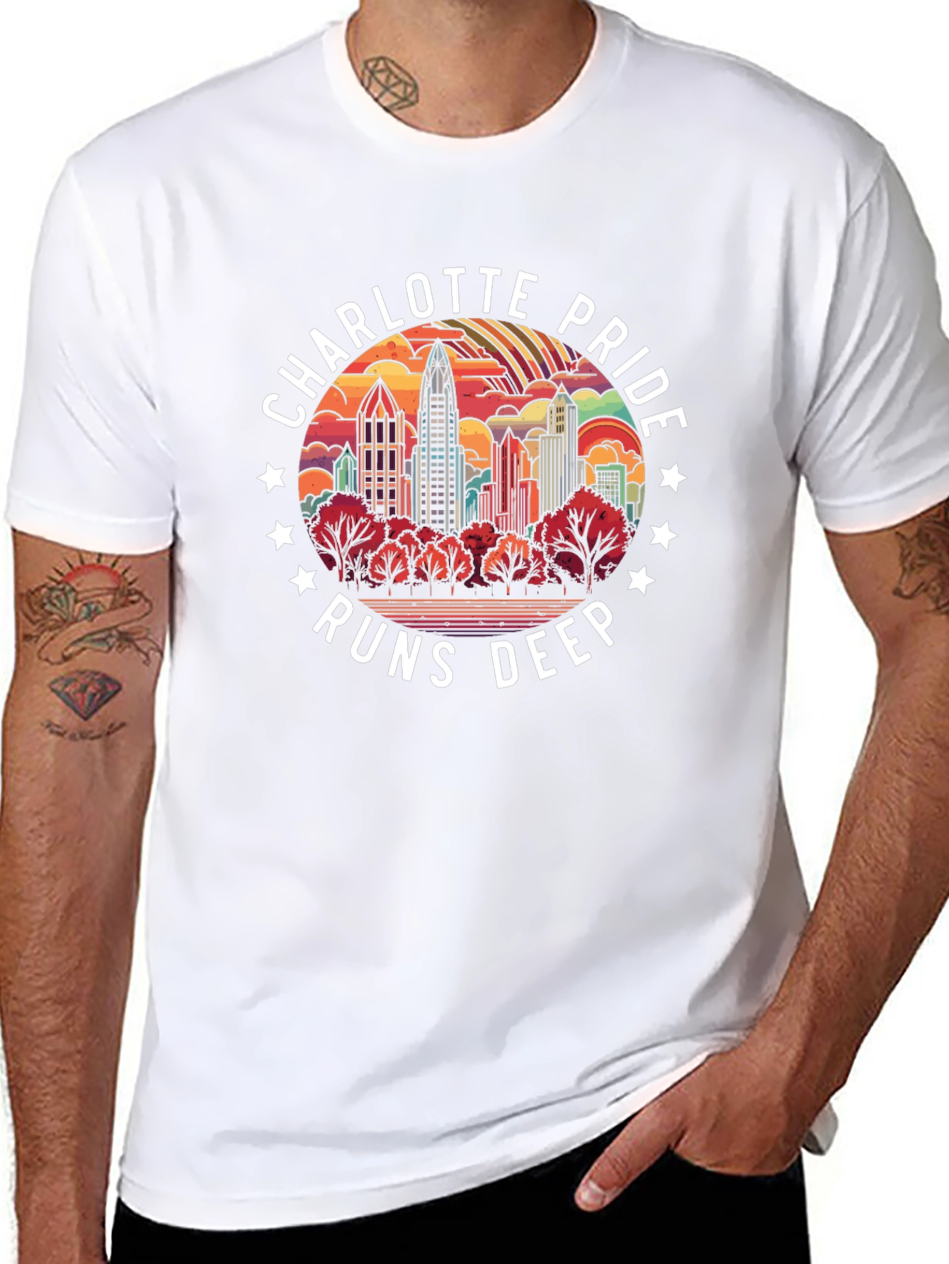 Charlotte Pride Runs Deep Graphic T-Shirt