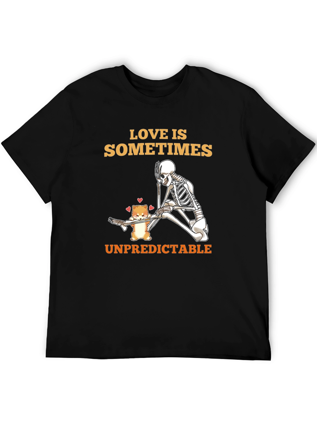Love Is Unpredictable Black Graphic Tee