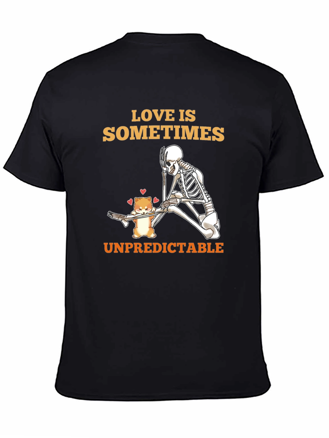 Love Is Unpredictable Black Graphic Tee