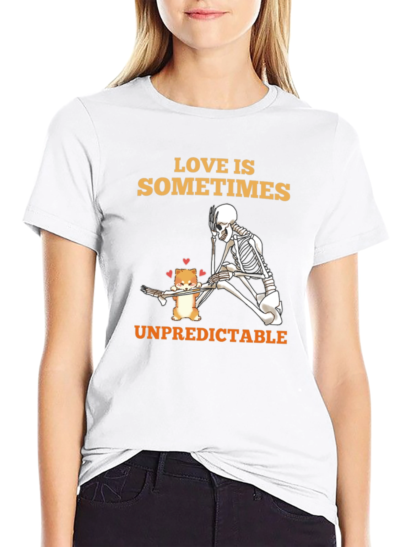 Love Is Unpredictable Black Graphic Tee
