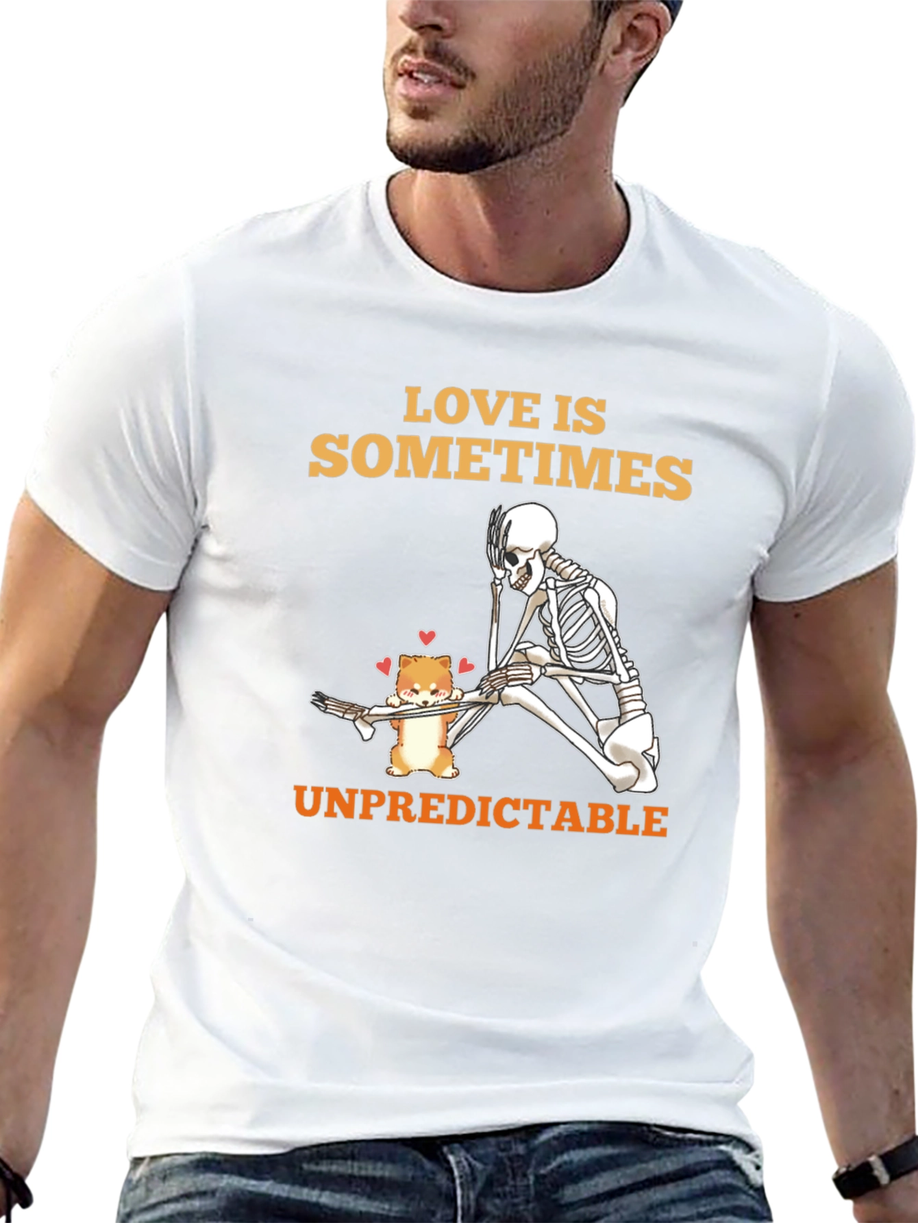 Love Is Unpredictable Black Graphic Tee