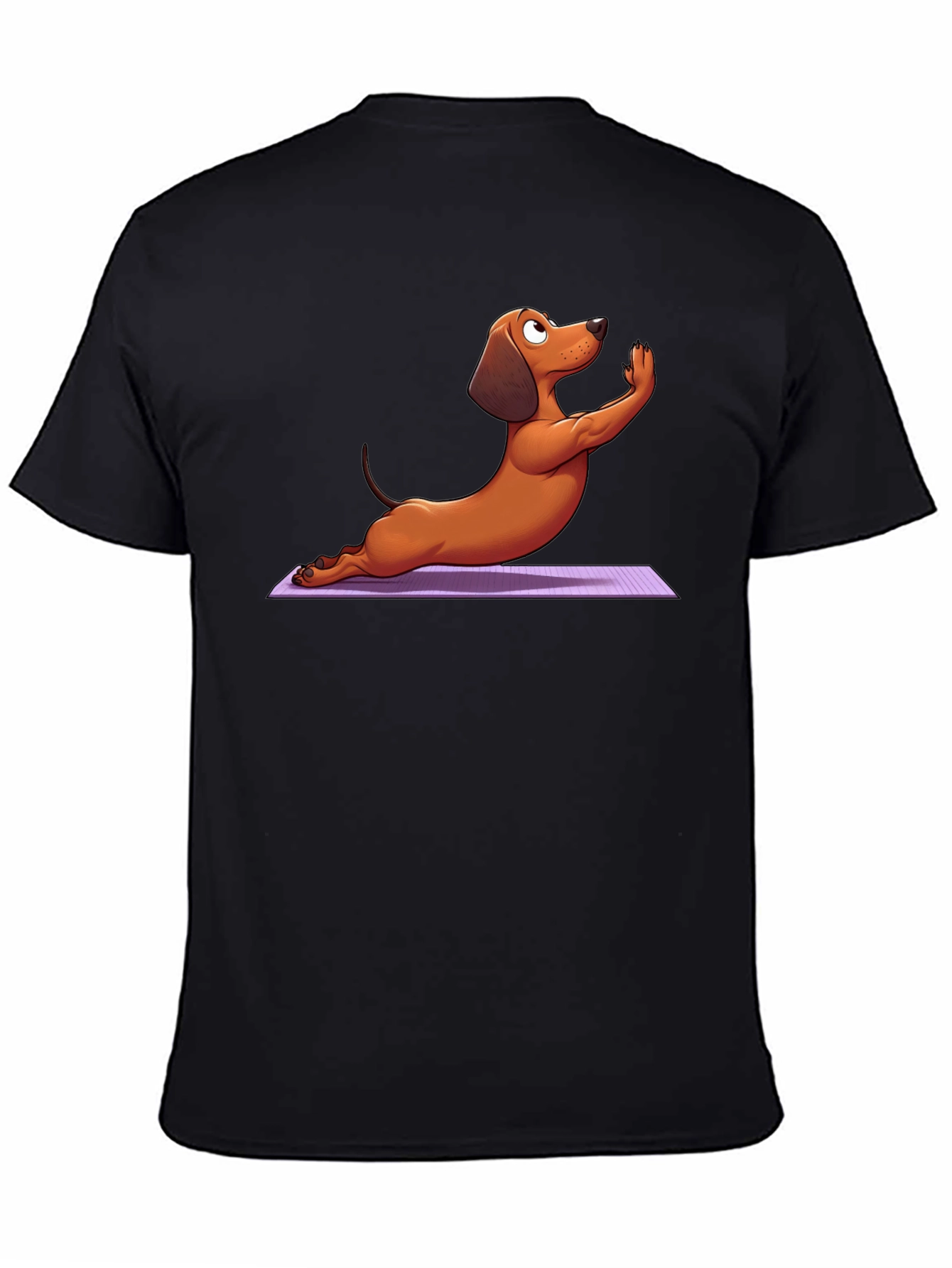 Yoga Dachshund Graphic Tee - Relaxed Fit