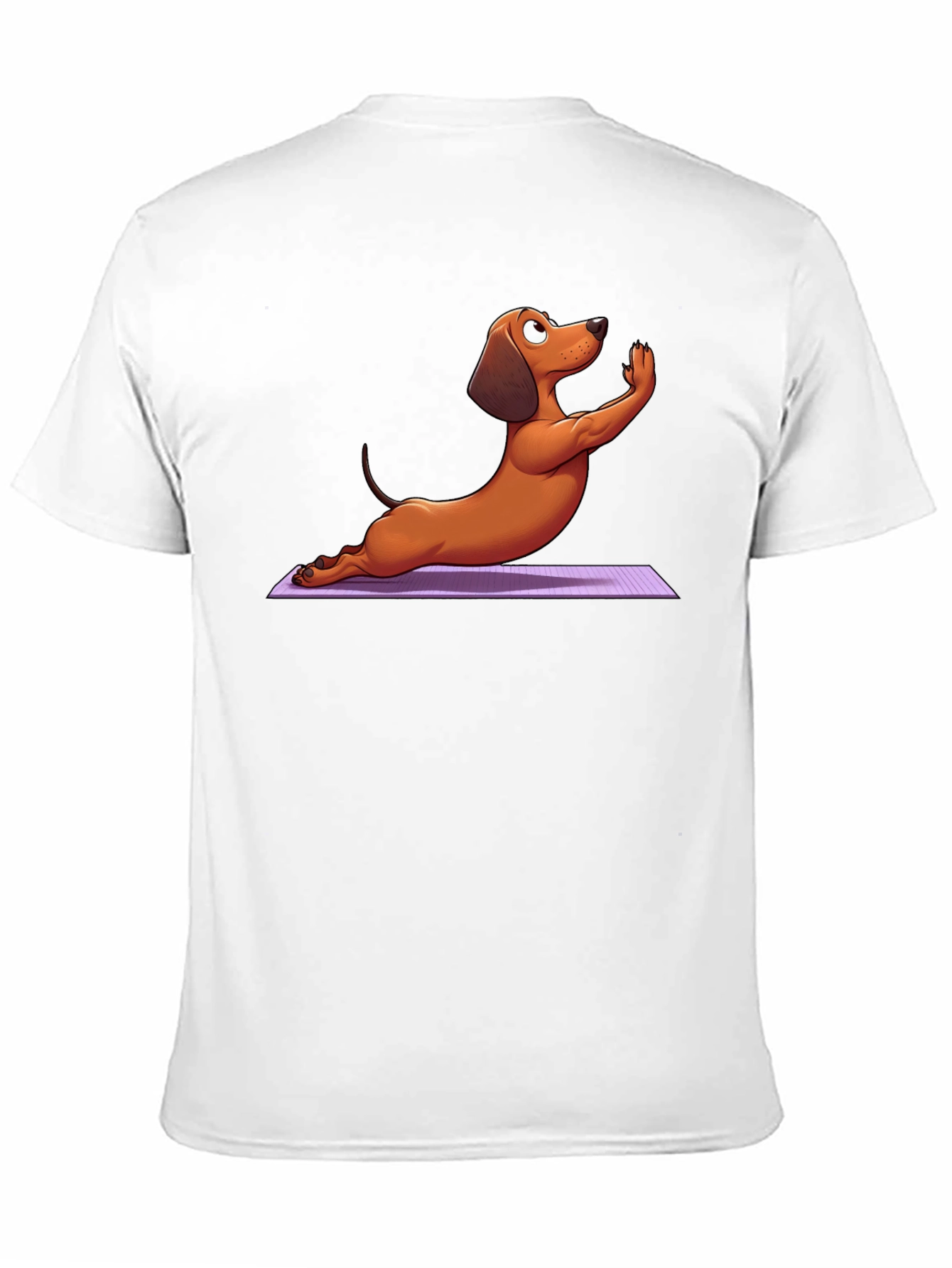 Yoga Dachshund Graphic Tee - Relaxed Fit