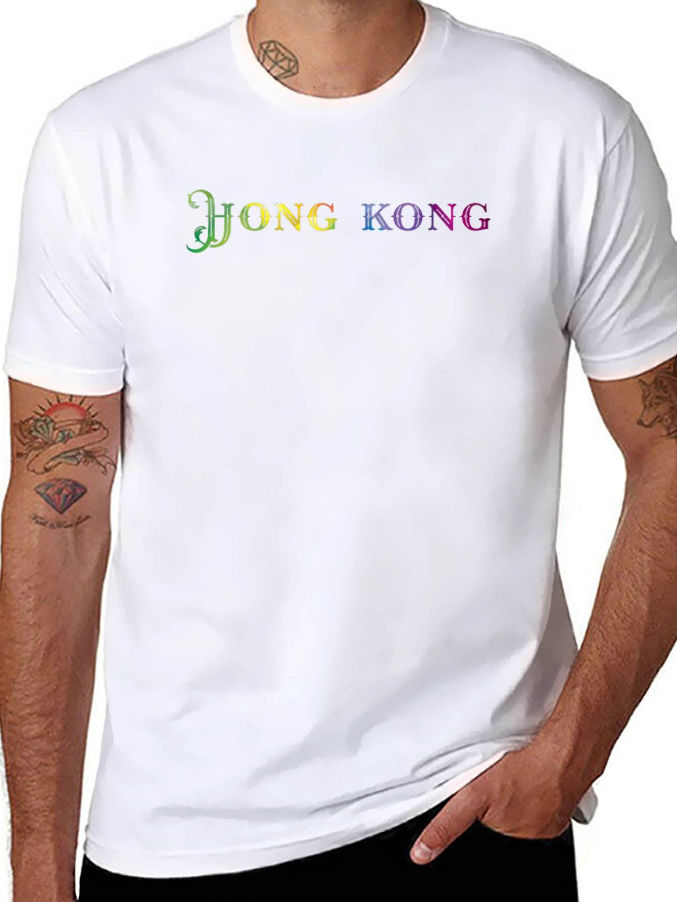 Rainbow Hong Kong Graphic Tee