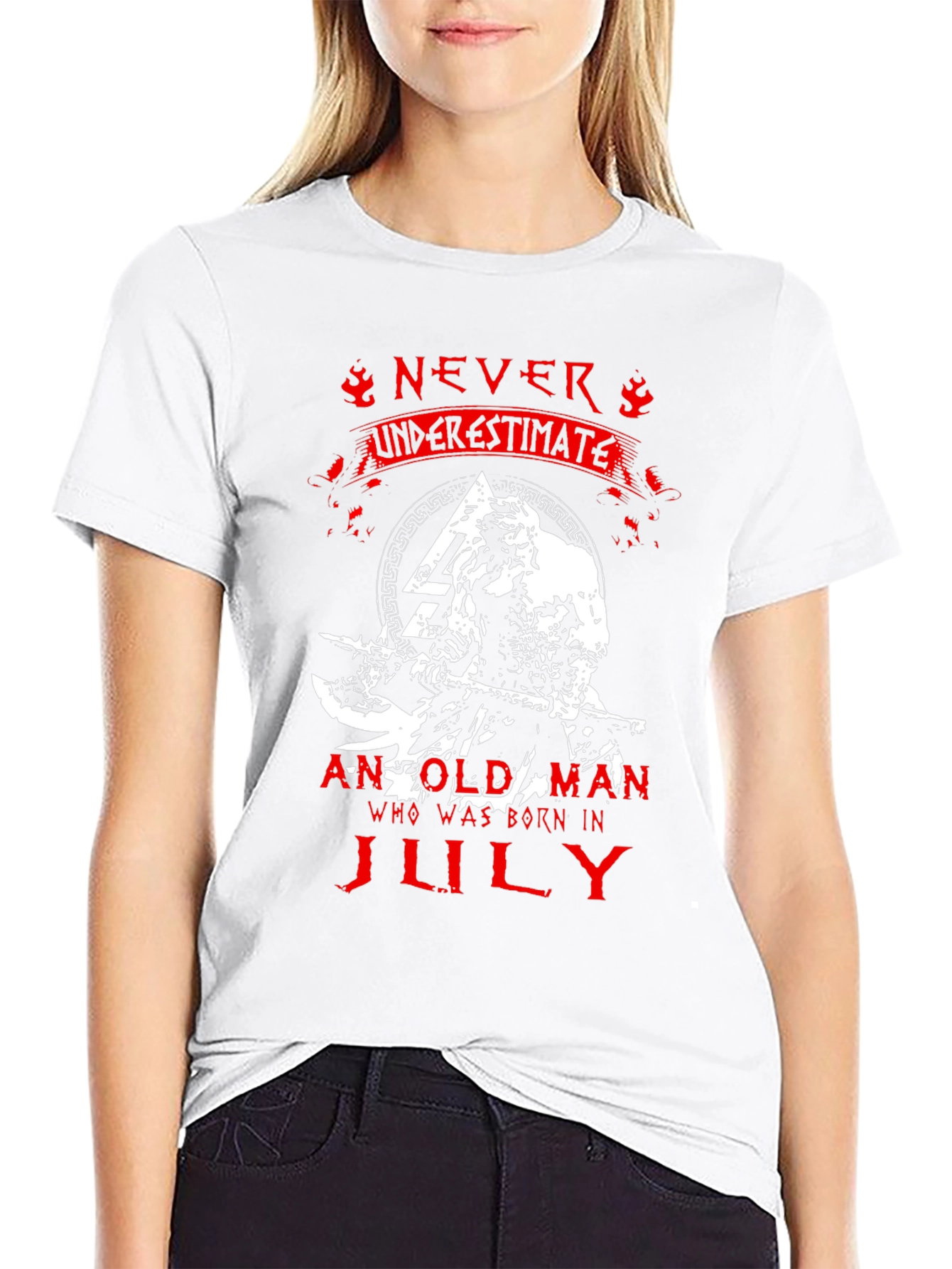 Never Underestimate Old Man Born in July T-Shirt
