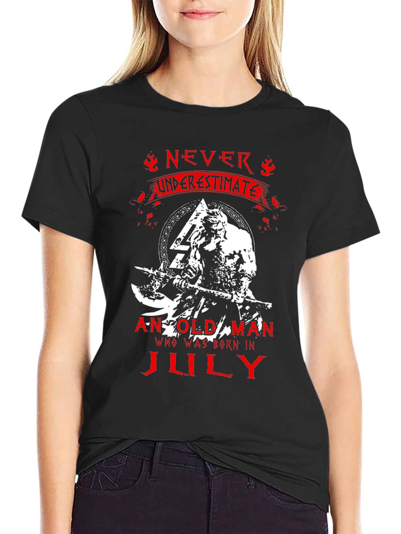 Never Underestimate Old Man Born in July T-Shirt