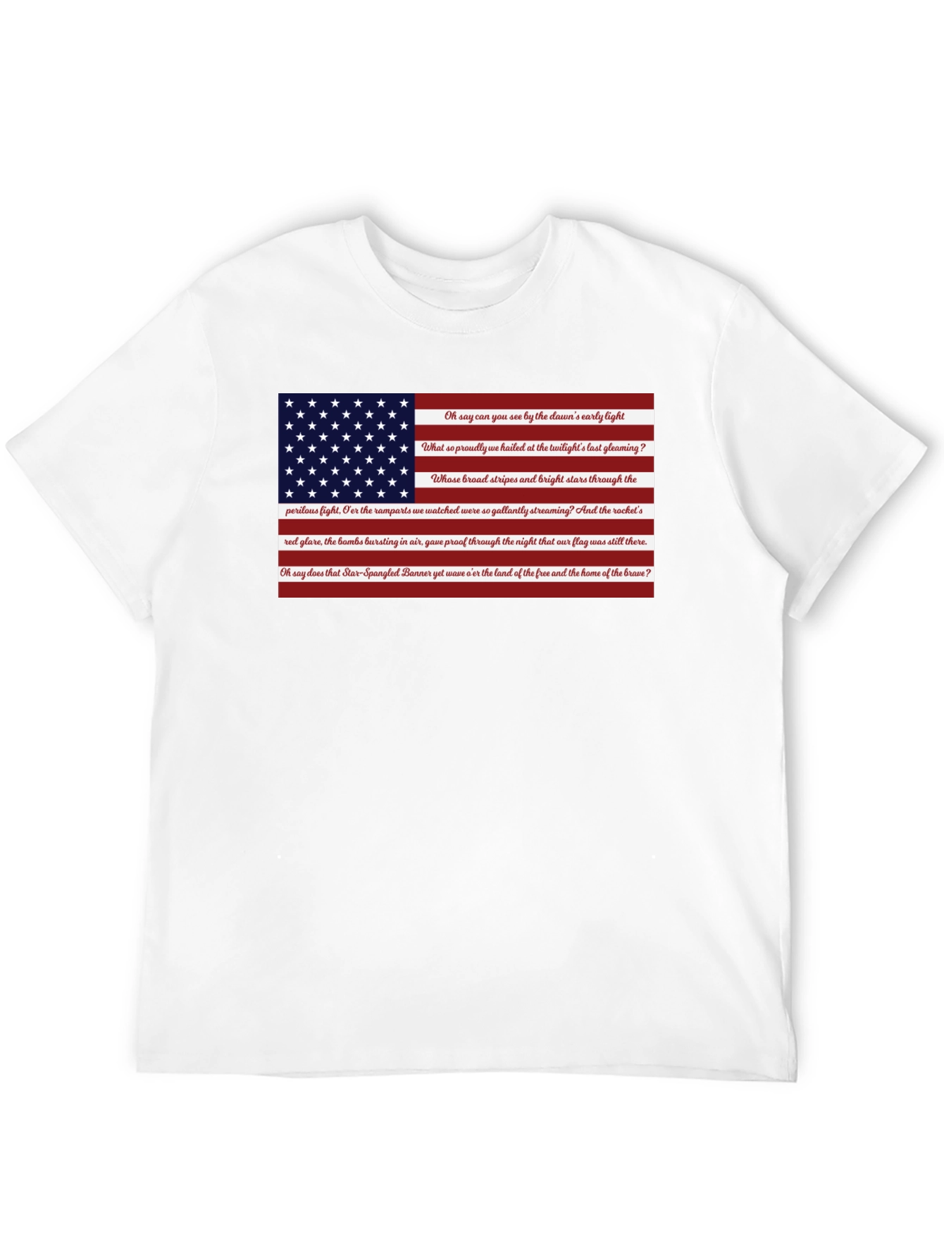 American Flag Star Spangled Banner Patriotic T-Shirt