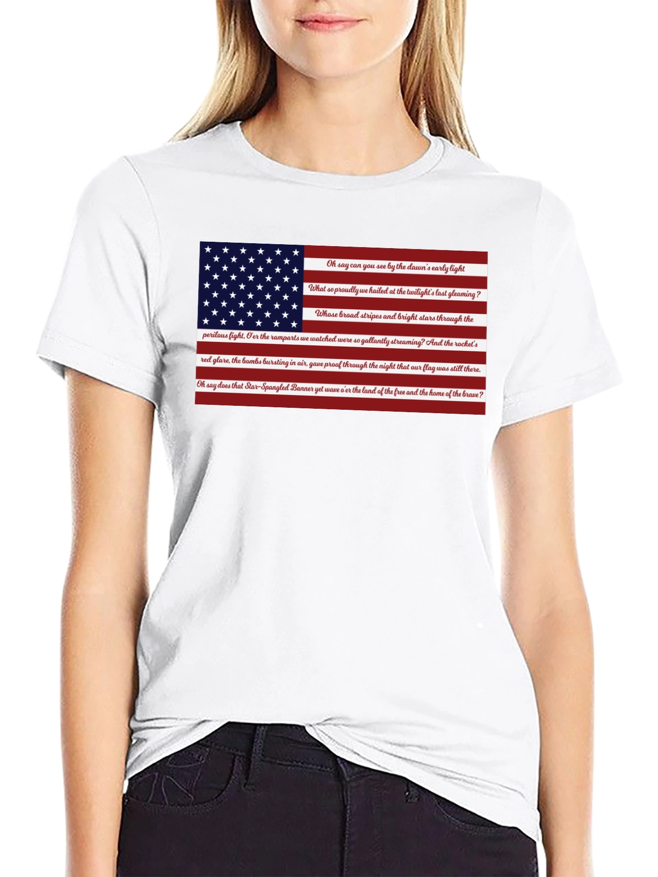 American Flag Star Spangled Banner Patriotic T-Shirt