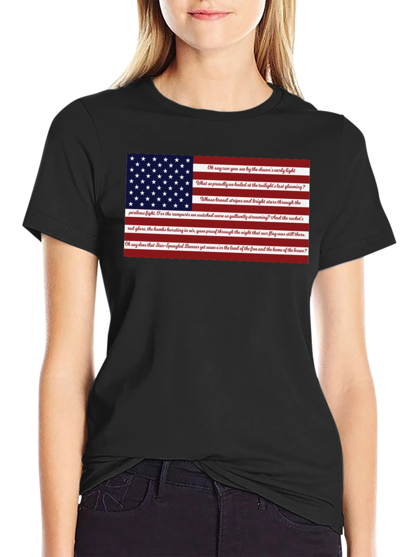 American Flag Star Spangled Banner Patriotic T-Shirt