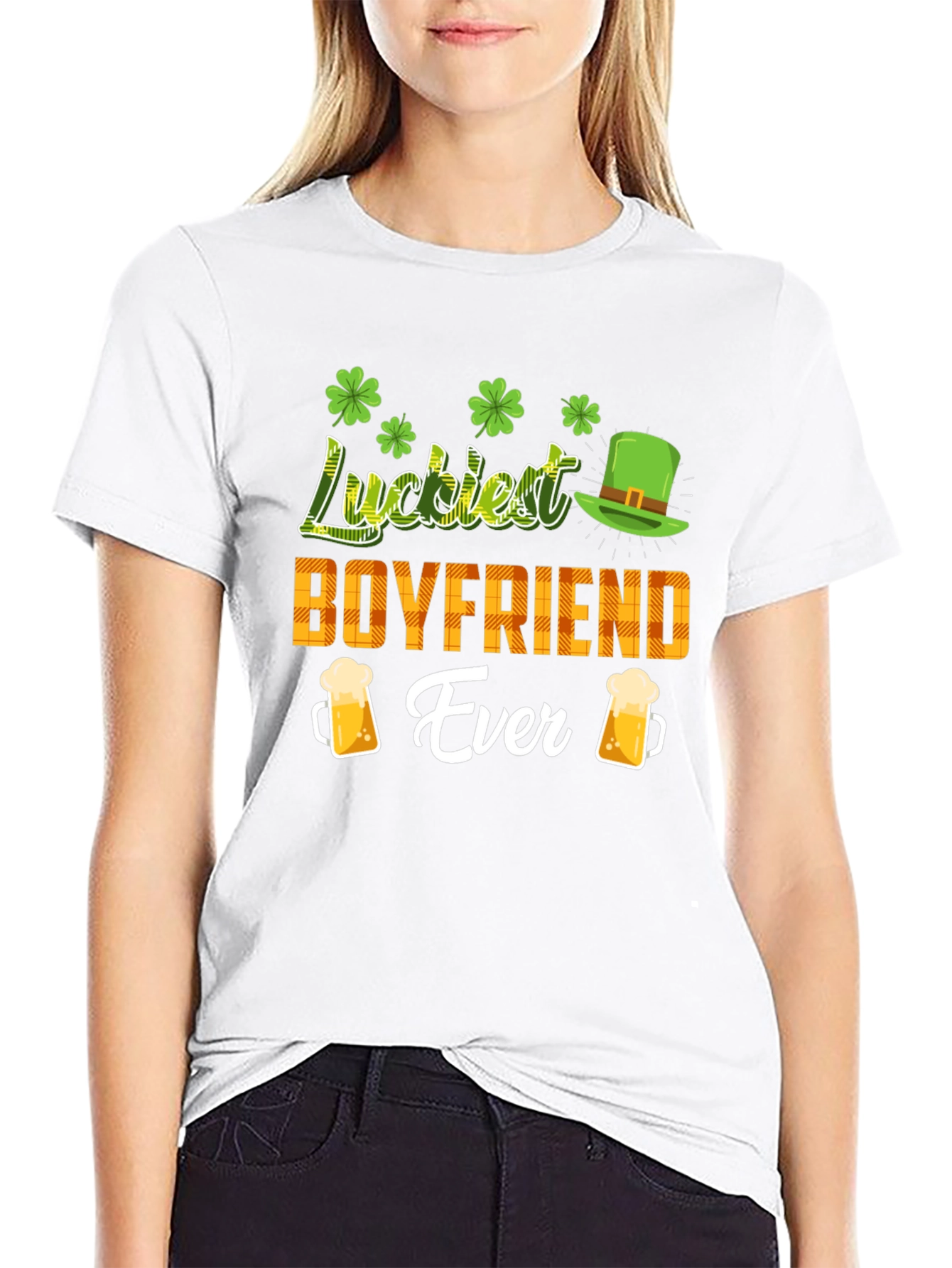 Luckiest Boyfriend Ever St. Patricks Day Tee