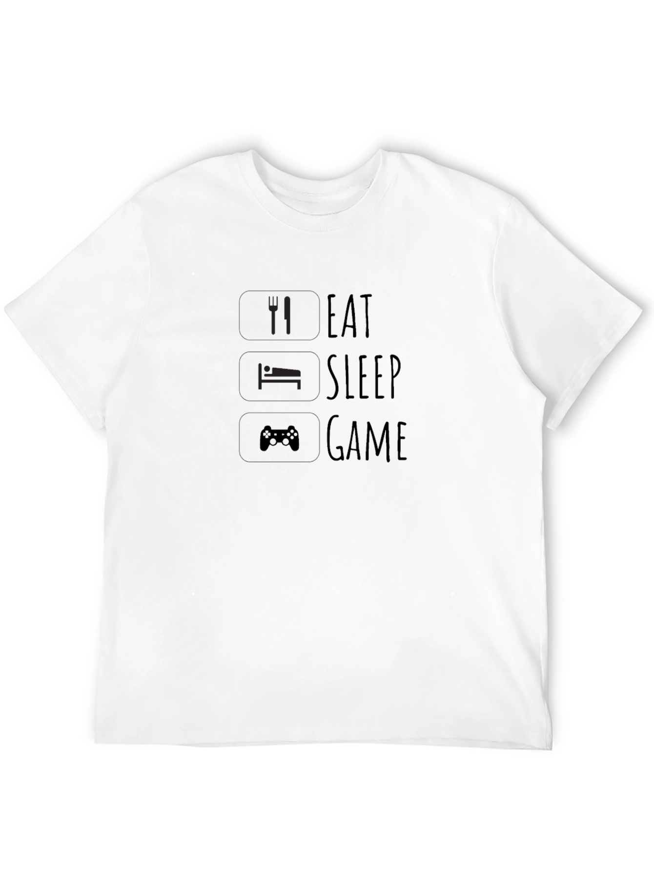 Eat Sleep Game Black T-Shirt