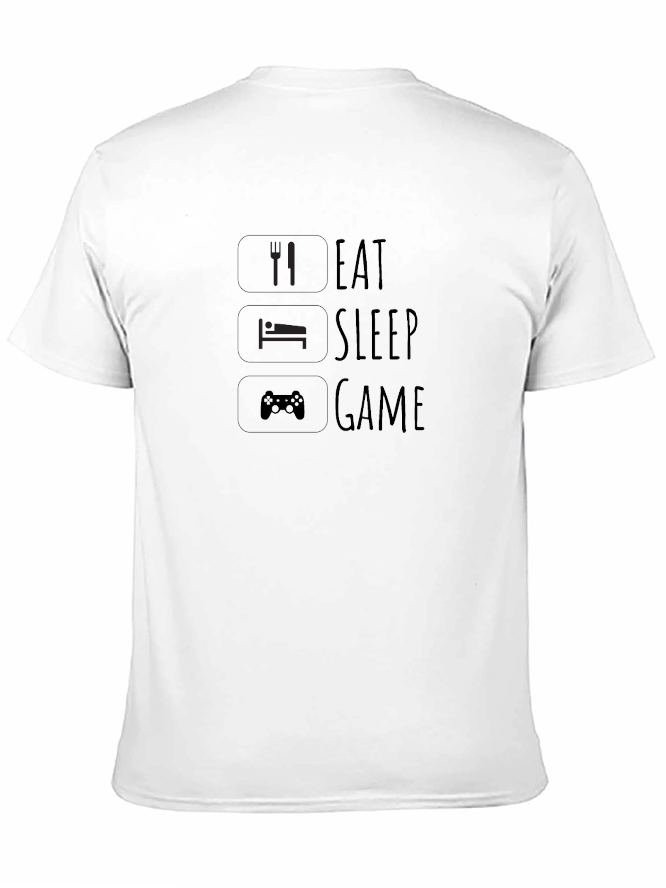 Eat Sleep Game Black T-Shirt
