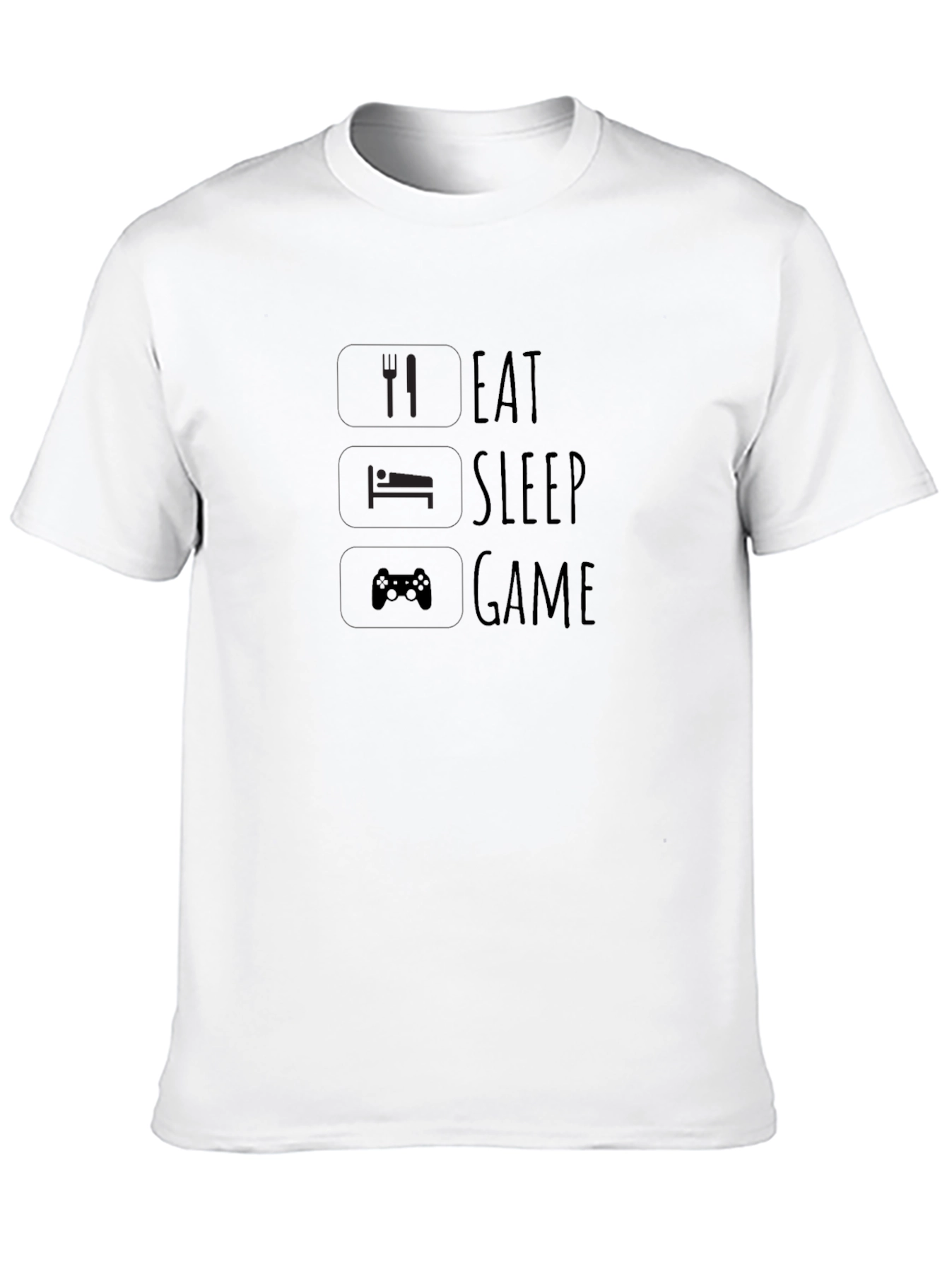 Eat Sleep Game Black T-Shirt