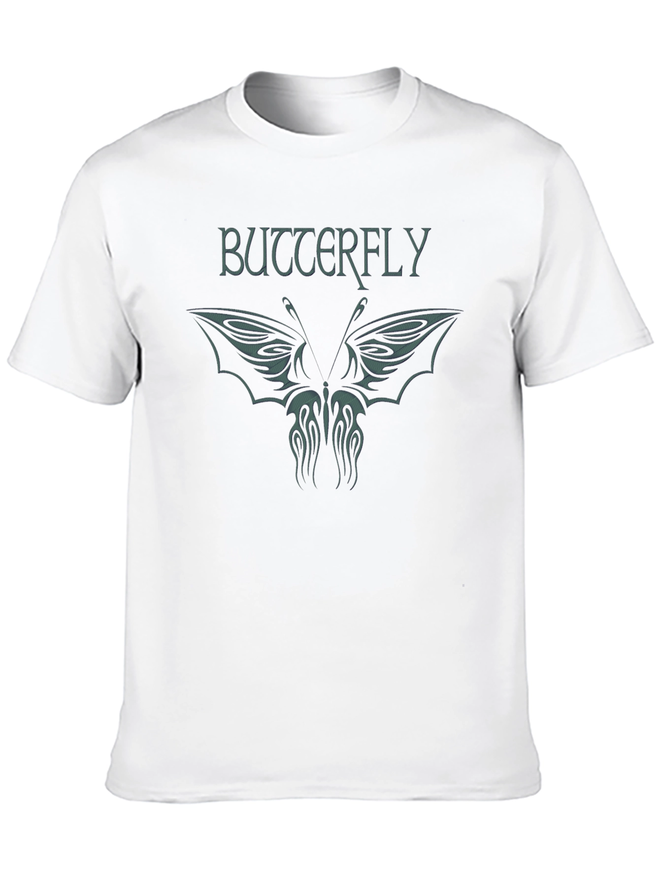 Butterfly Tribal Design Black T-Shirt