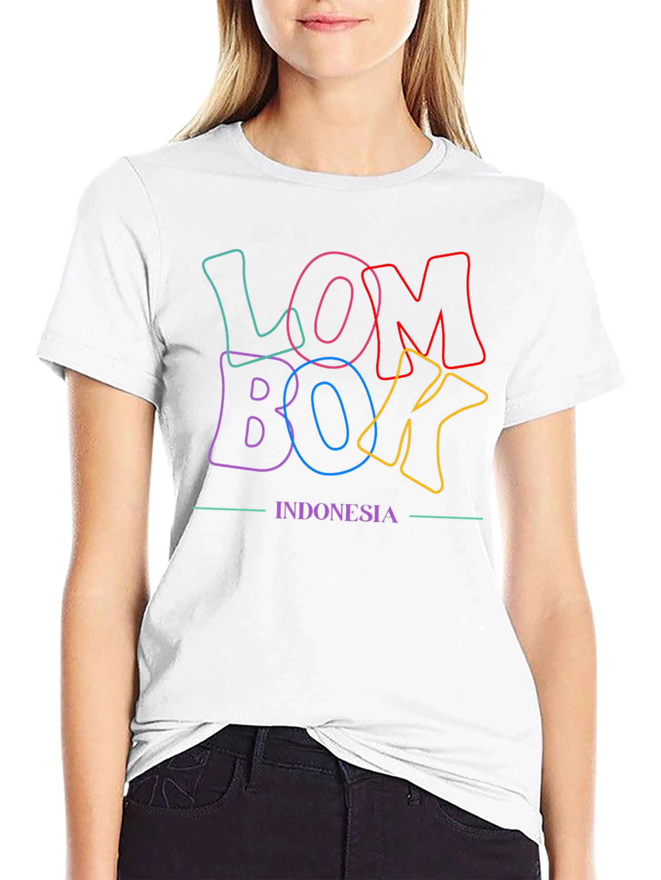 Lombok Indonesia Graphic Tee - Stylish Casual Top