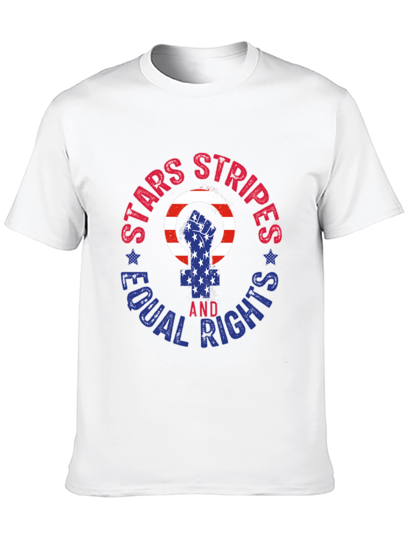Stars Stripes Equal Rights Graphic T-Shirt