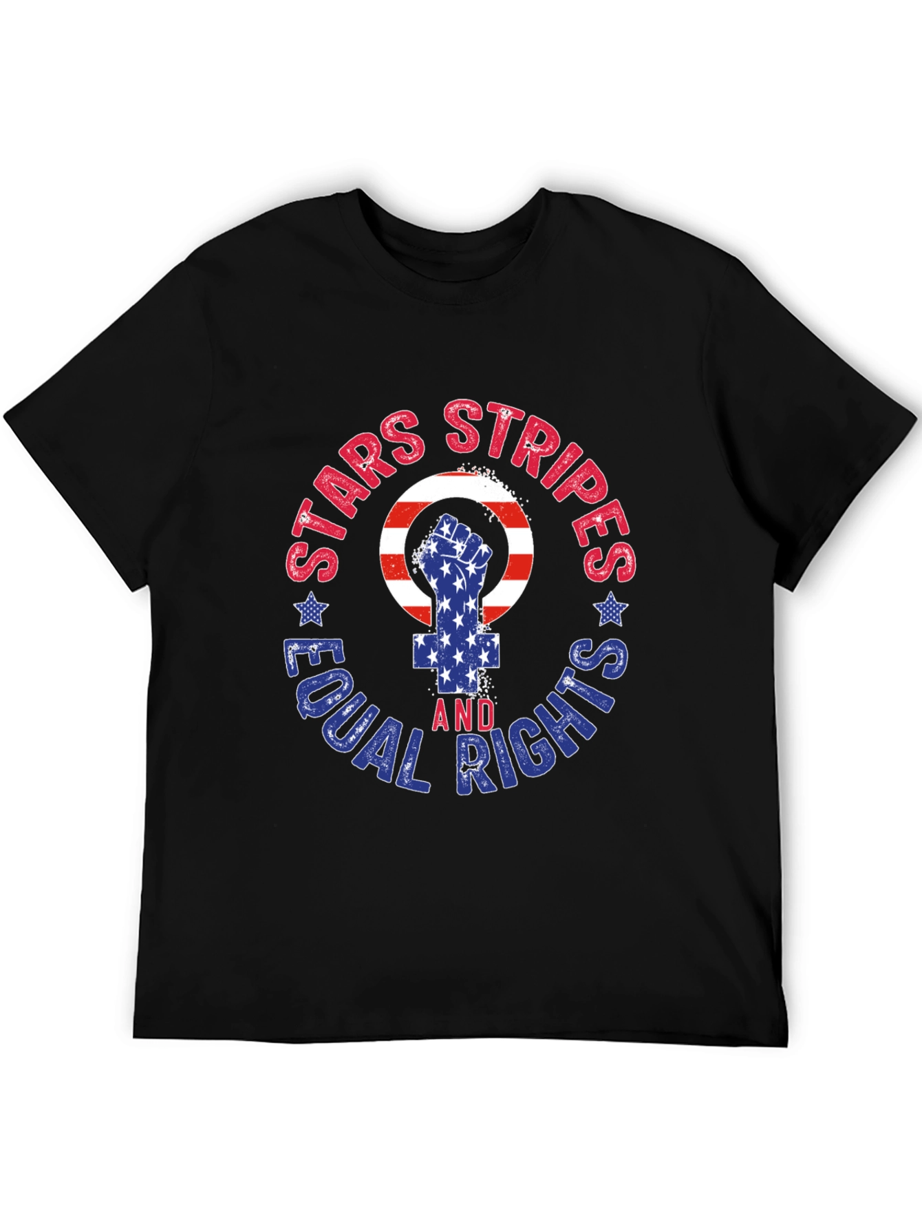 Stars Stripes Equal Rights Graphic T-Shirt