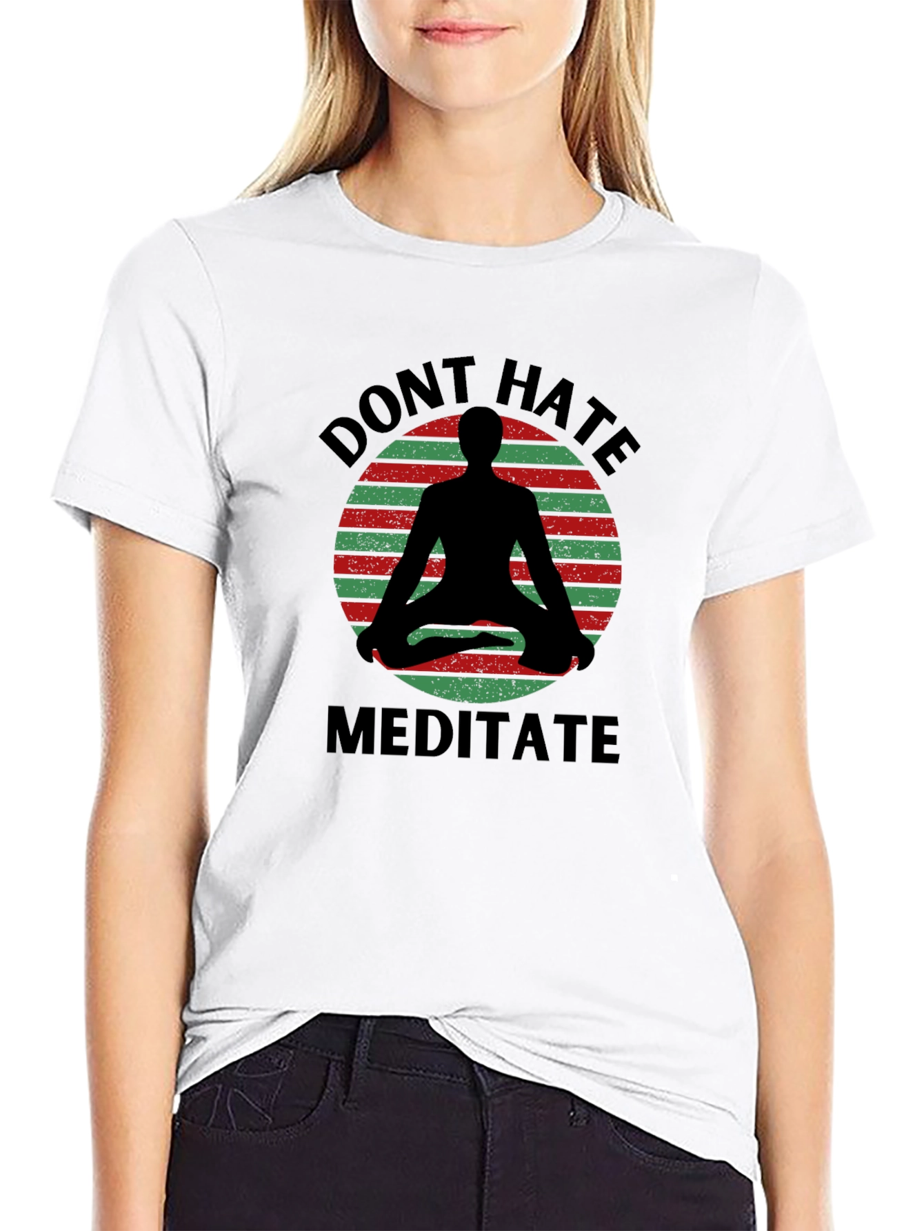 Dont Hate Meditate Graphic Tee