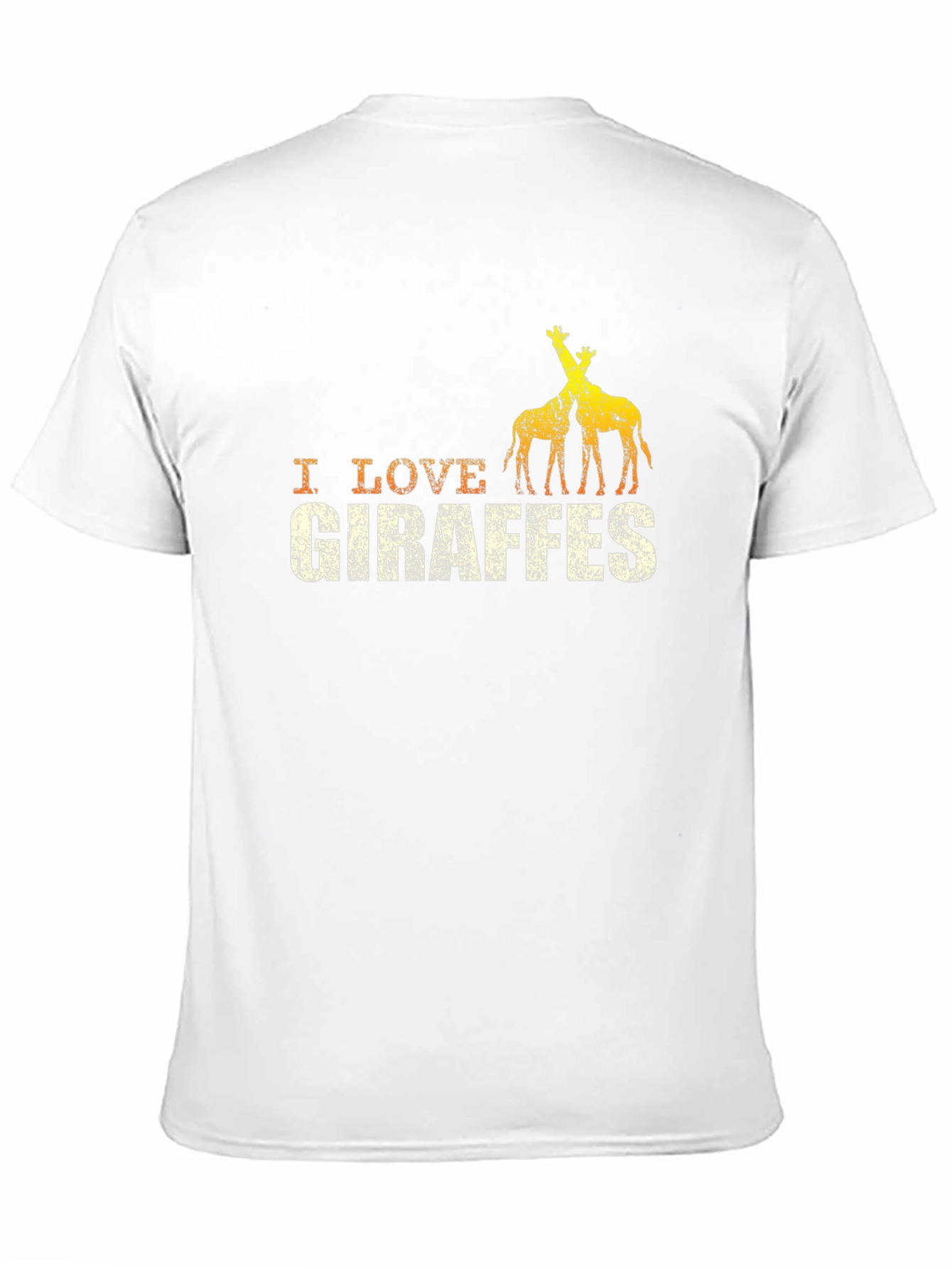I Love Giraffes Black T-Shirt