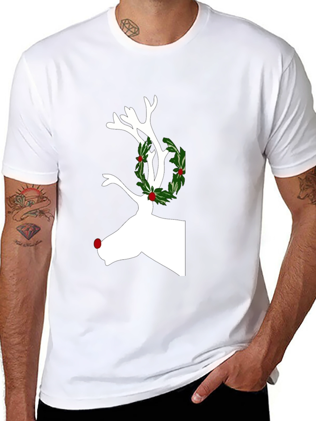 Festive Reindeer T-Shirt - Holiday Cheer