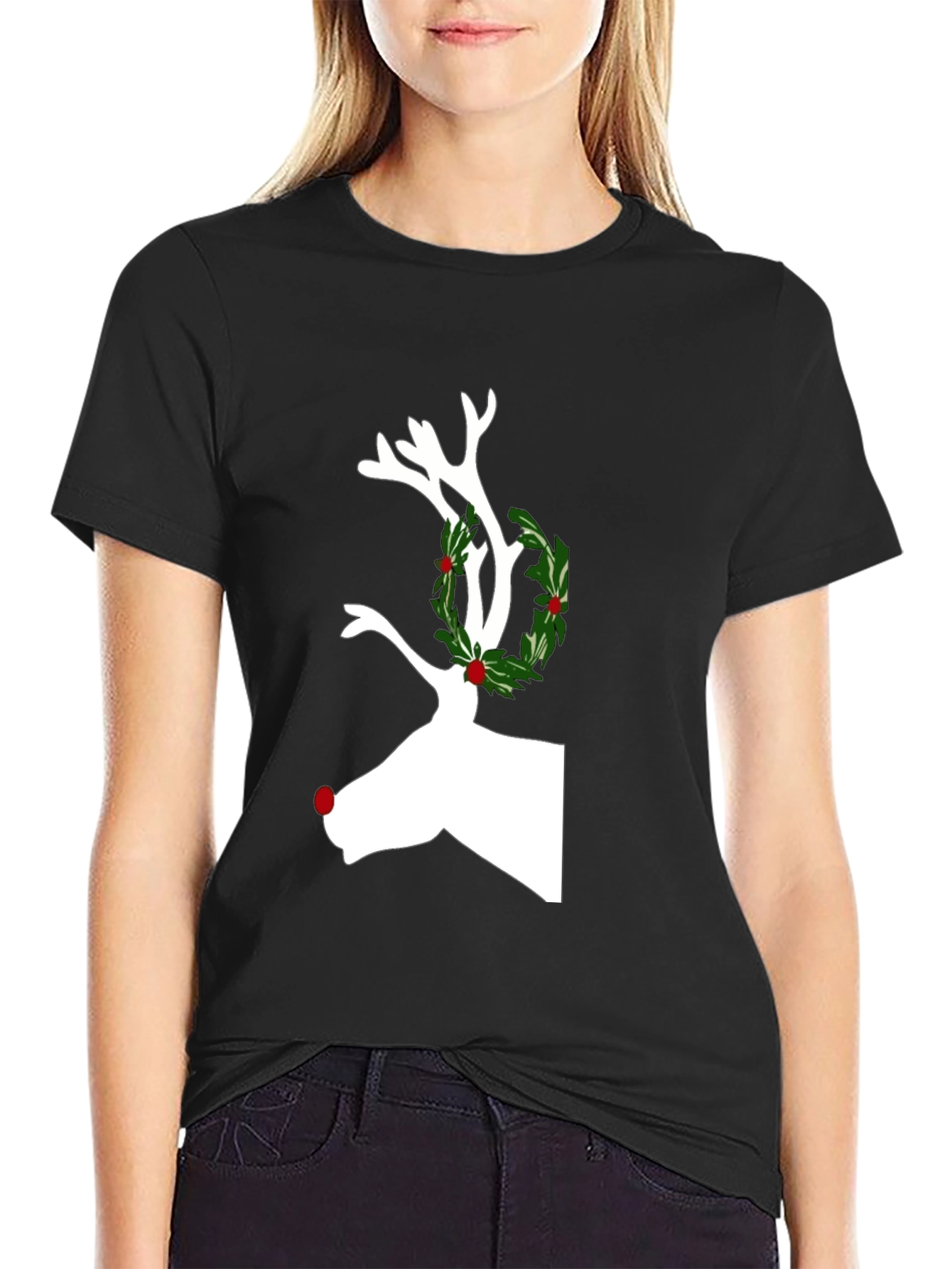Festive Reindeer T-Shirt - Holiday Cheer