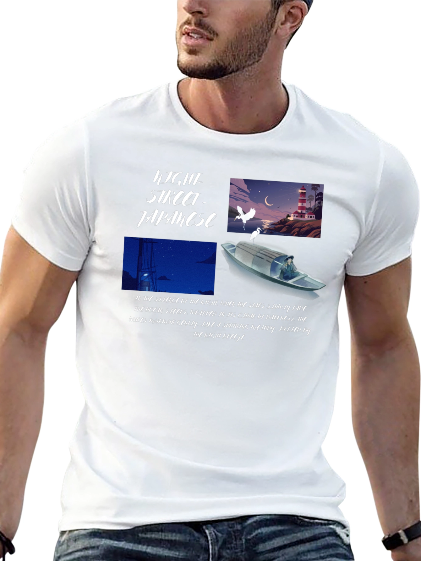 Japanese Light Street Graphic T-Shirt