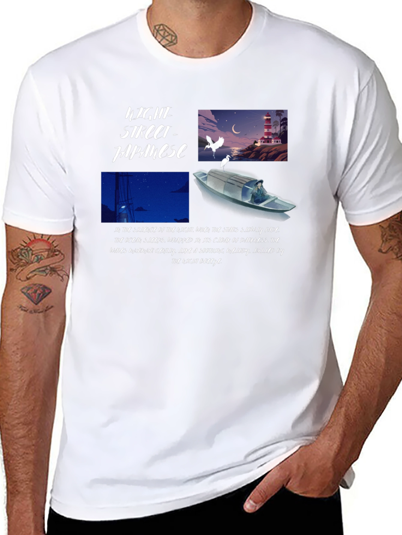 Japanese Light Street Graphic T-Shirt
