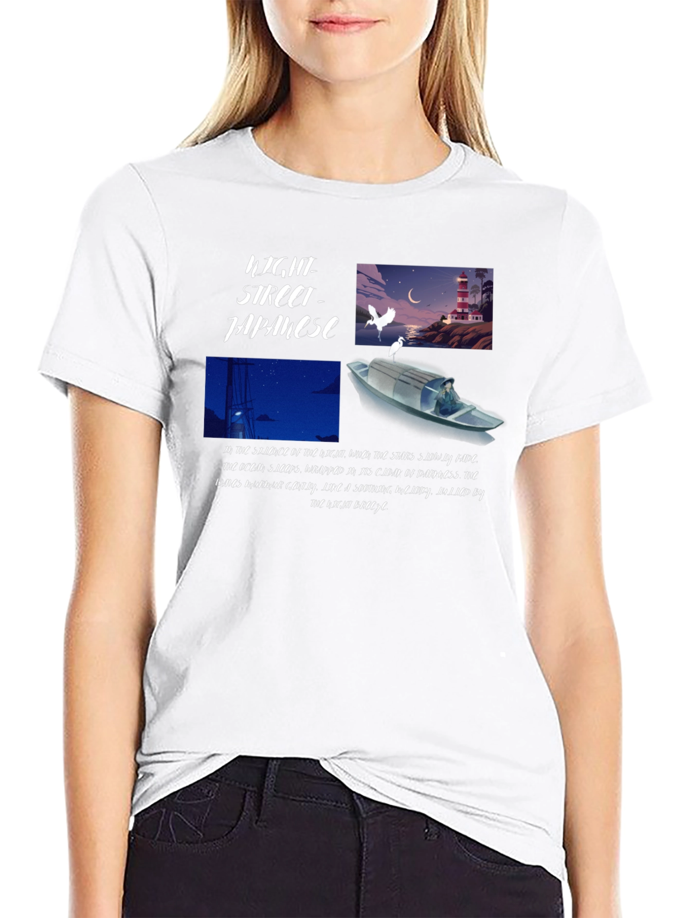Japanese Light Street Graphic T-Shirt